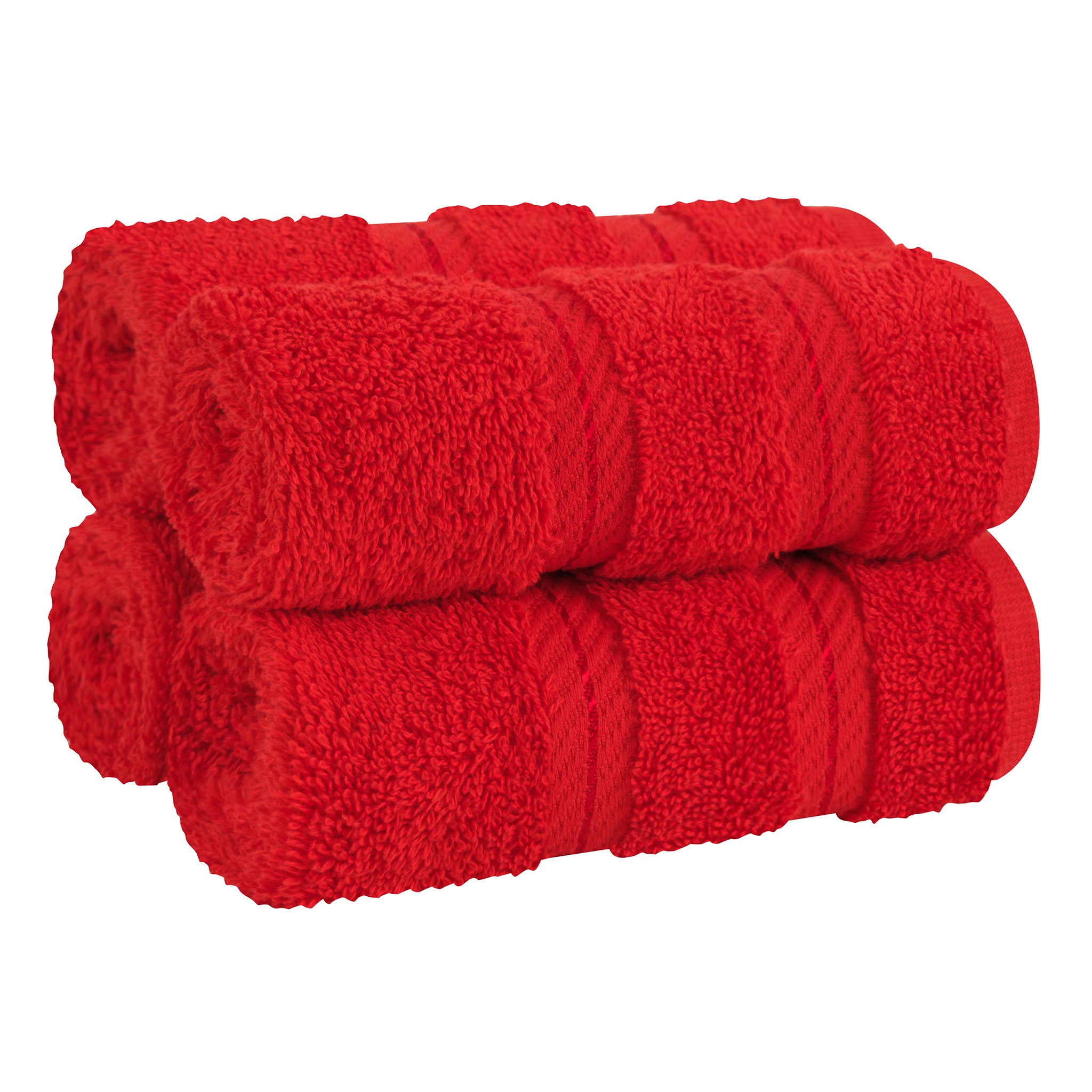 American Soft Linen 100% Turkish Cotton 4 Piece Washcloth Set red-1