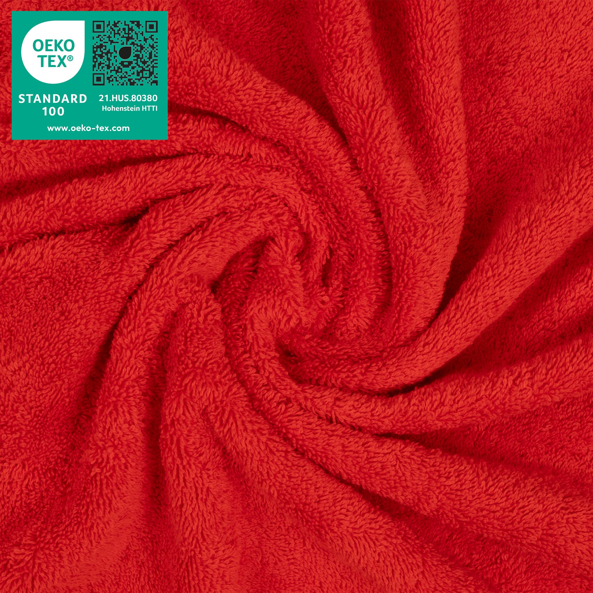 American Soft Linen 100% Turkish Cotton 4 Piece Washcloth Set red-3