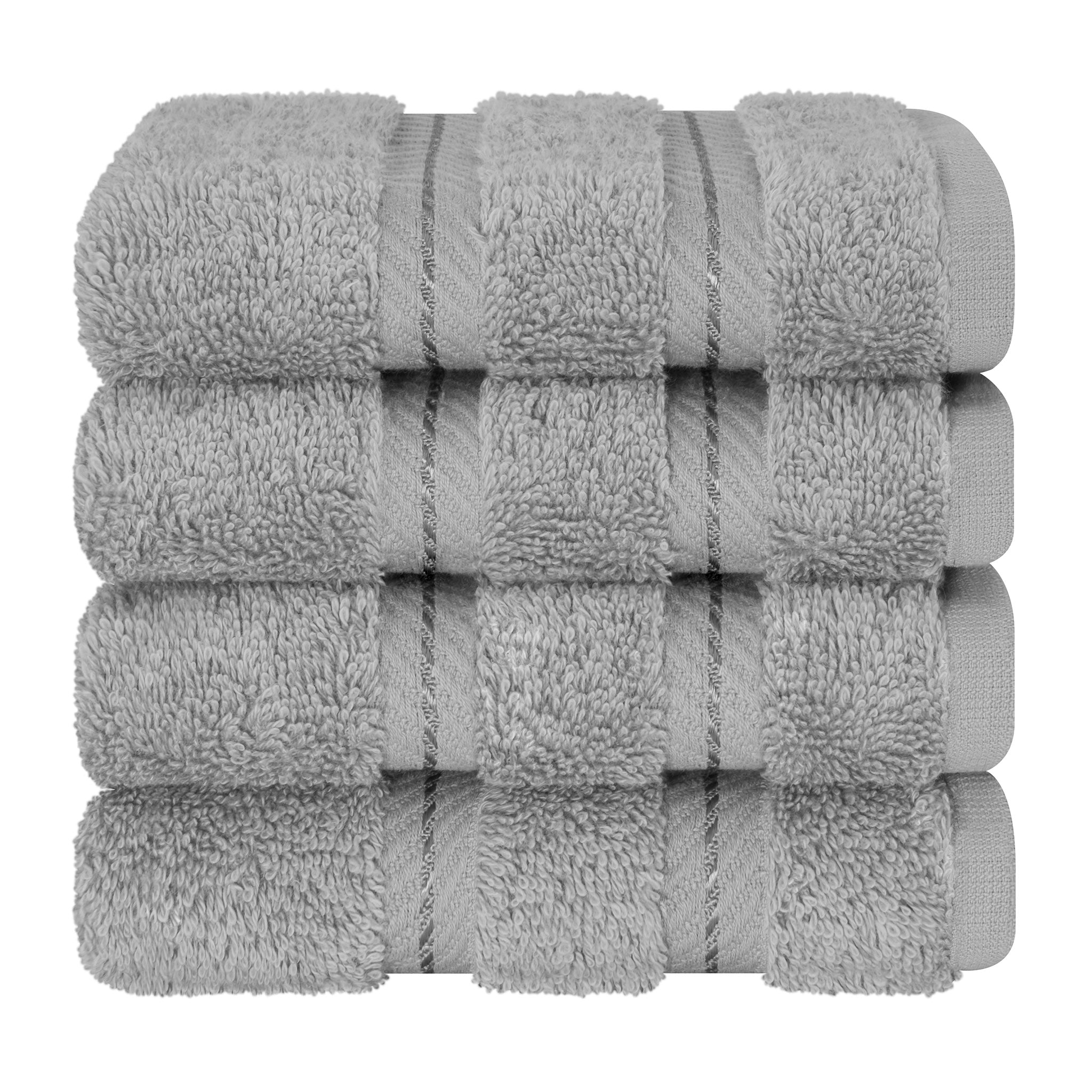American Soft Linen 100% Turkish Cotton 4 Piece Washcloth Set rockridge-gray-7