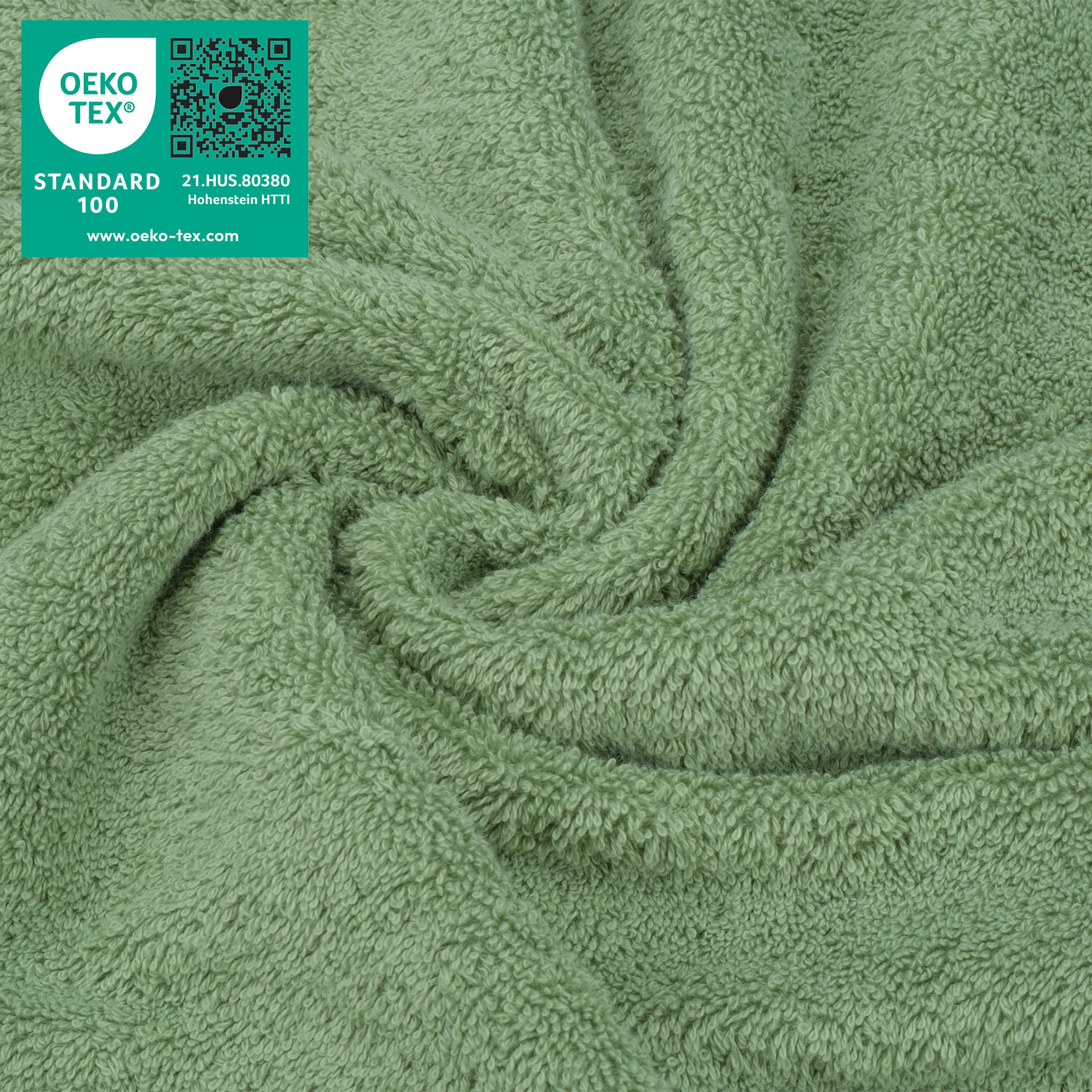 American Soft Linen 100% Turkish Cotton 4 Piece Washcloth Set sage-green-3