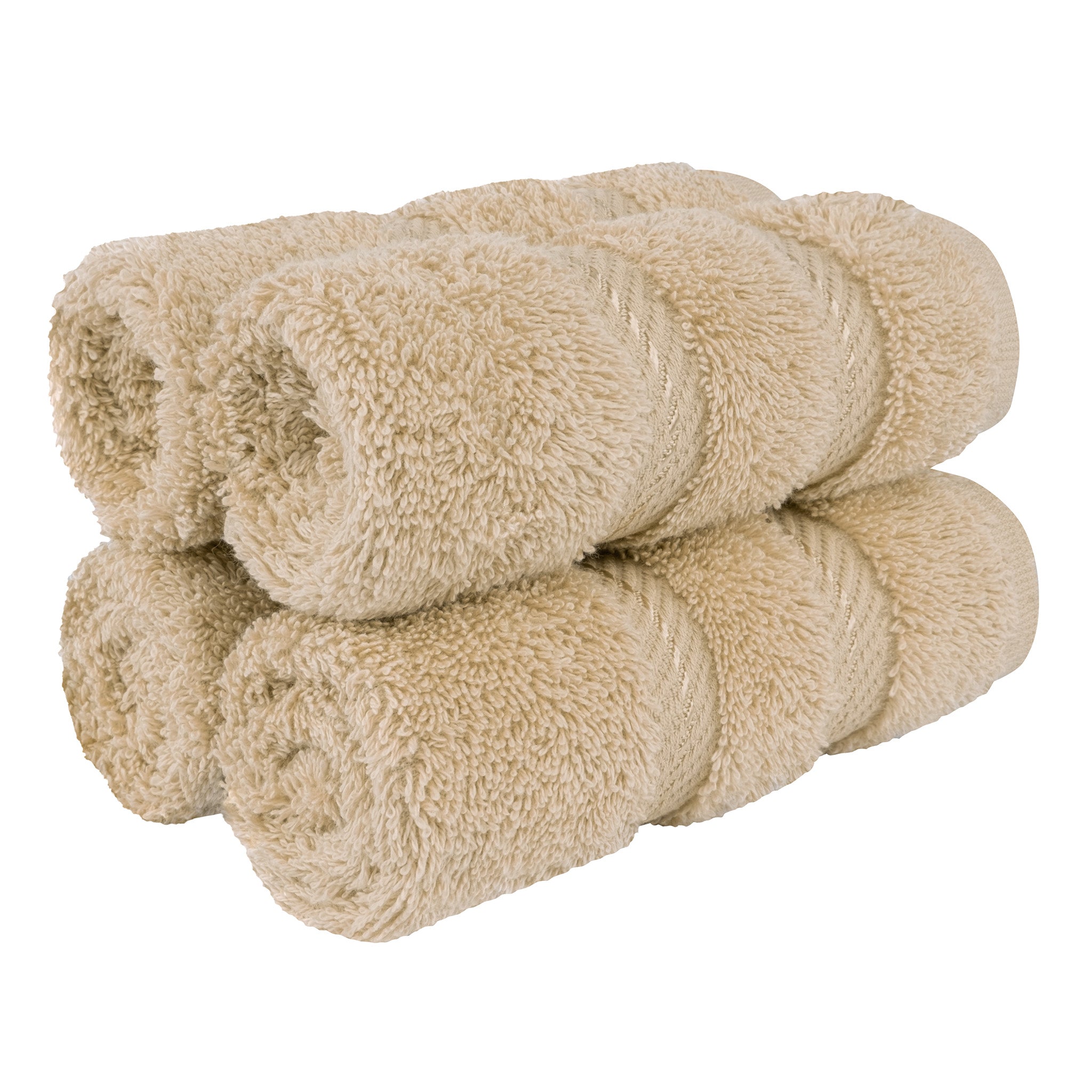 American Soft Linen 100% Turkish Cotton 4 Piece Washcloth Set sand-taupe-1