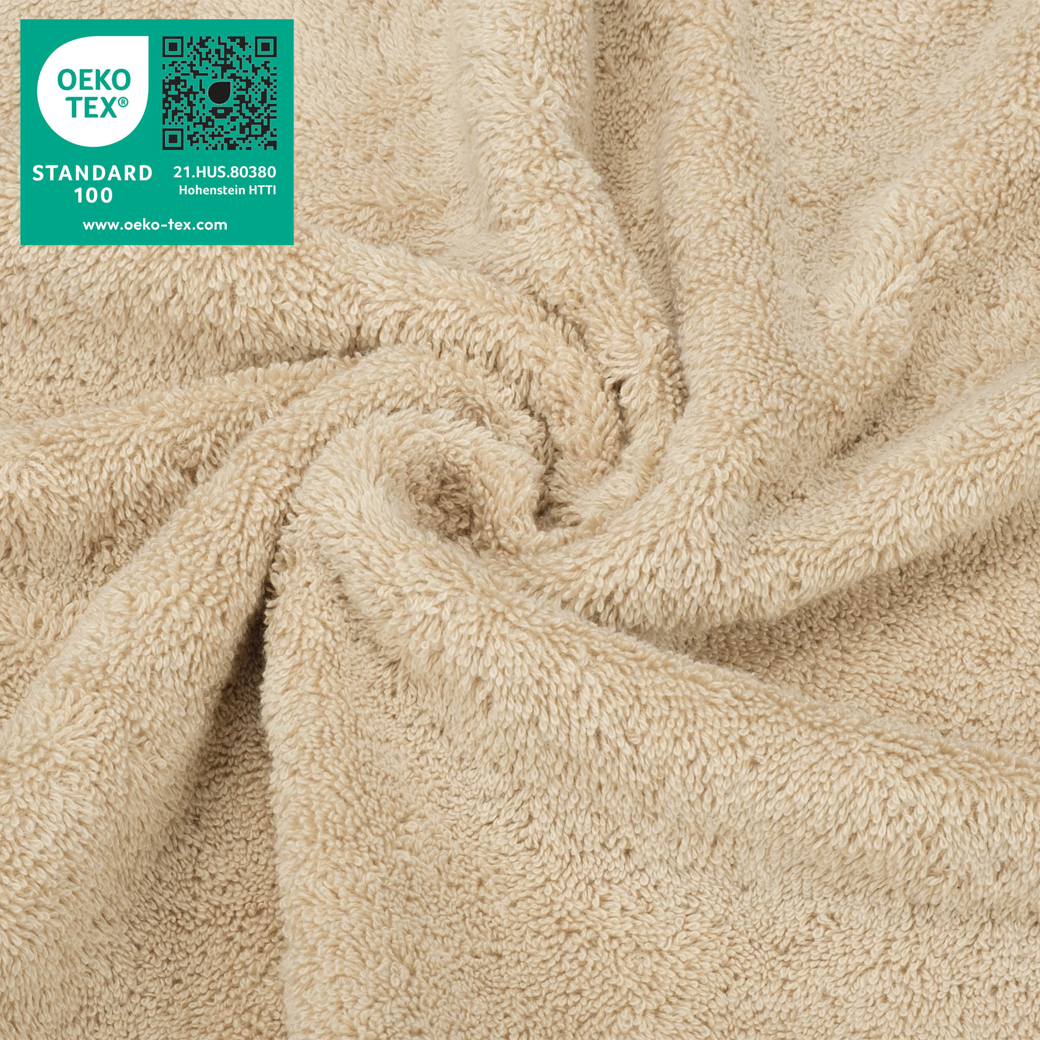 American Soft Linen 100% Turkish Cotton 4 Piece Washcloth Set sand-taupe-3