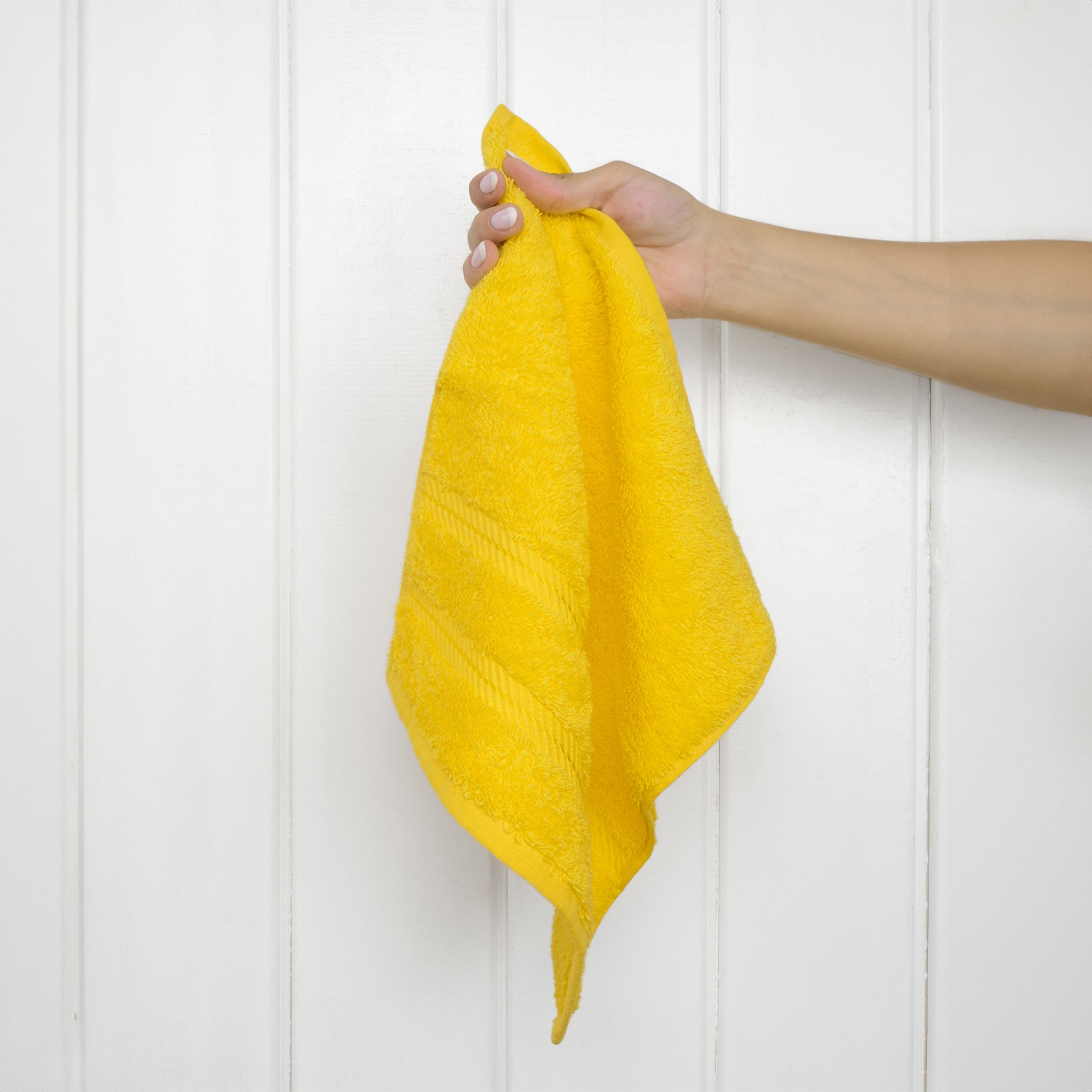 American Soft Linen 100% Turkish Cotton 4 Piece Washcloth Set malibu-yellow-2