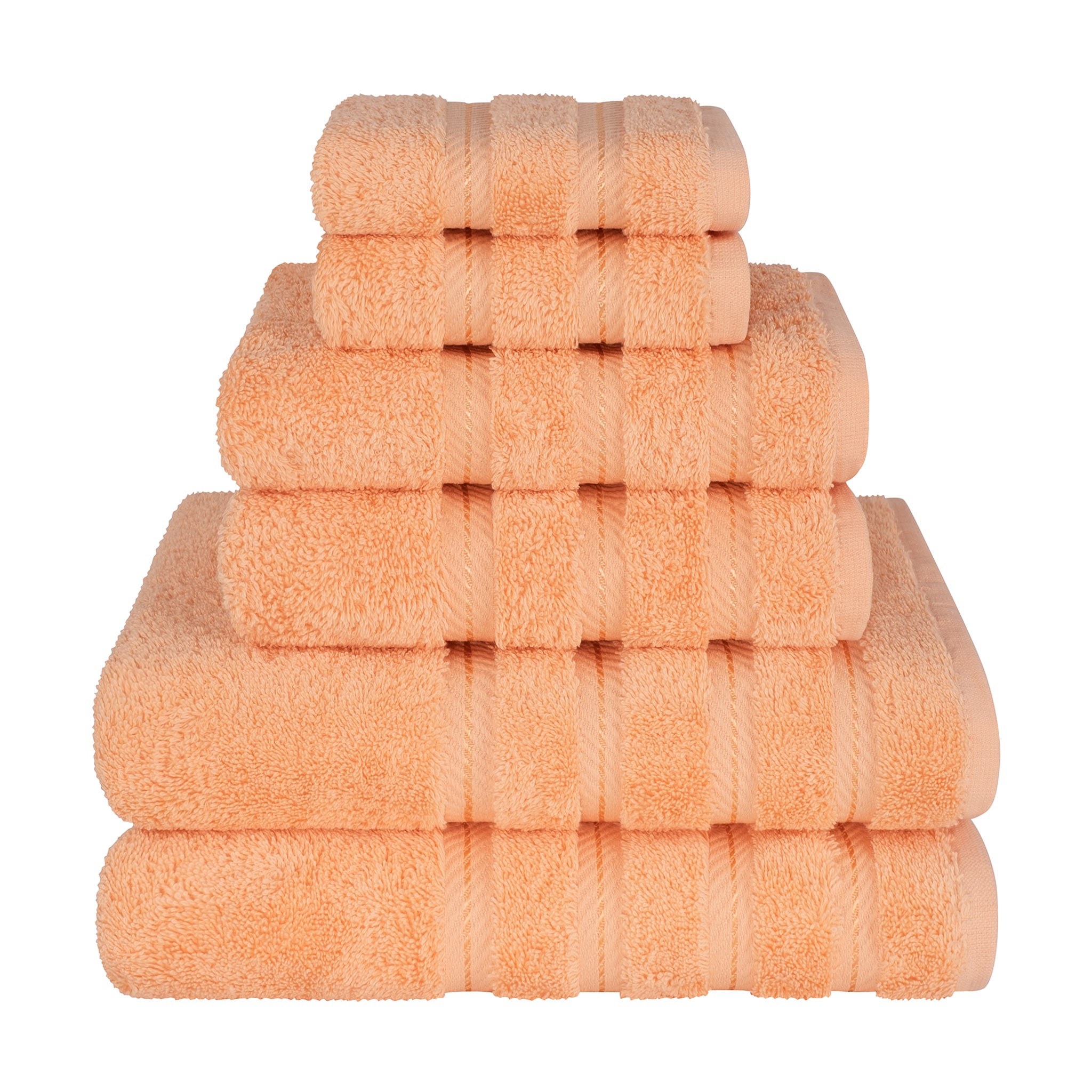 American Soft Linen 100% Turkish Cotton 6 Piece Towel Set Wholesale malibu-peach-1