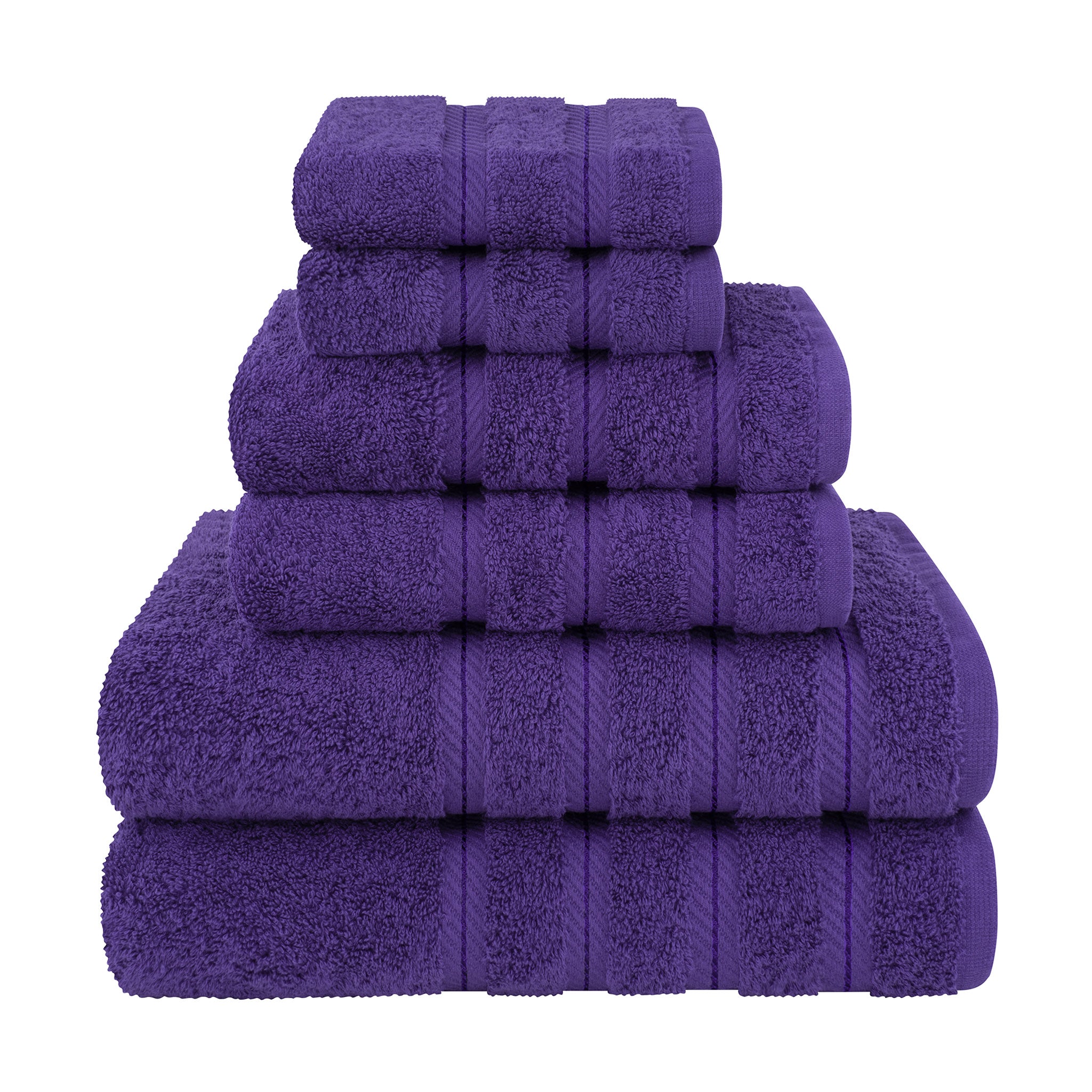 American Soft Linen 100% Turkish Cotton 6 Piece Towel Set Wholesale purple-1
