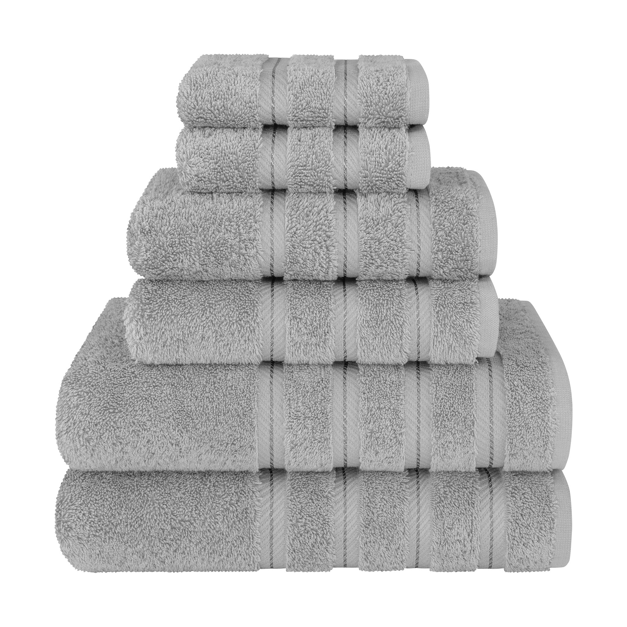 American Soft Linen 100% Turkish Cotton 6 Piece Towel Set Wholesale rockridge-gray-1