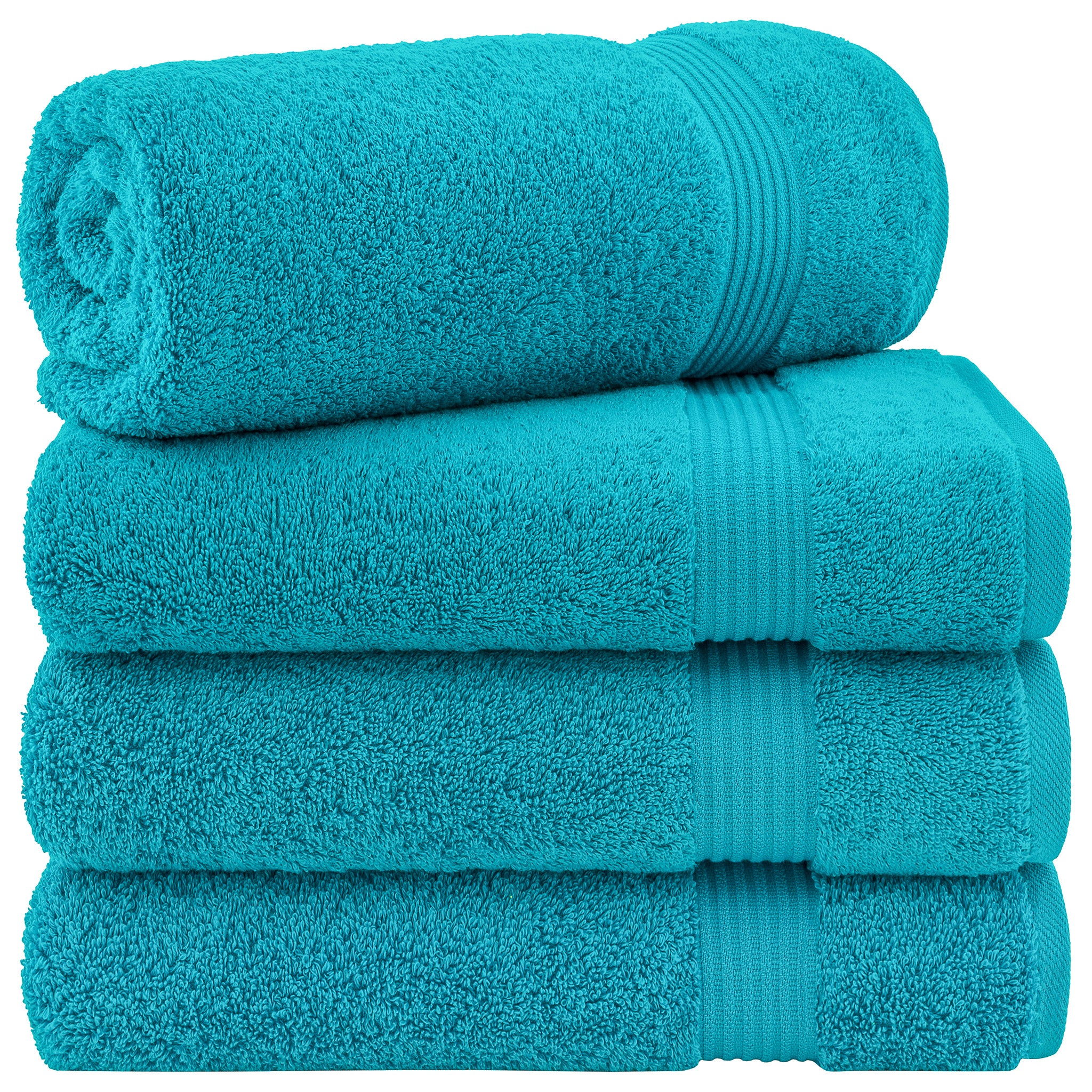 American Soft Linen Bekos 100% Cotton Turkish Towels, 4 Piece Bath Towel Set -aqua-blue-01
