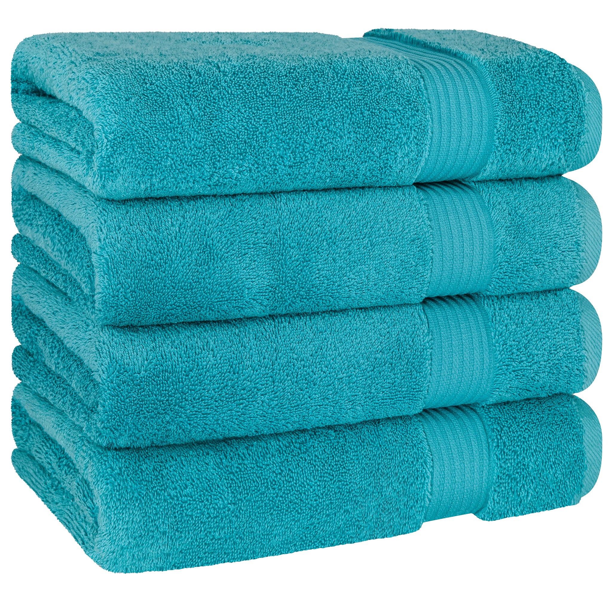 American Soft Linen Bekos 100% Cotton Turkish Towels, 4 Piece Bath Towel Set -aqua-blue-05