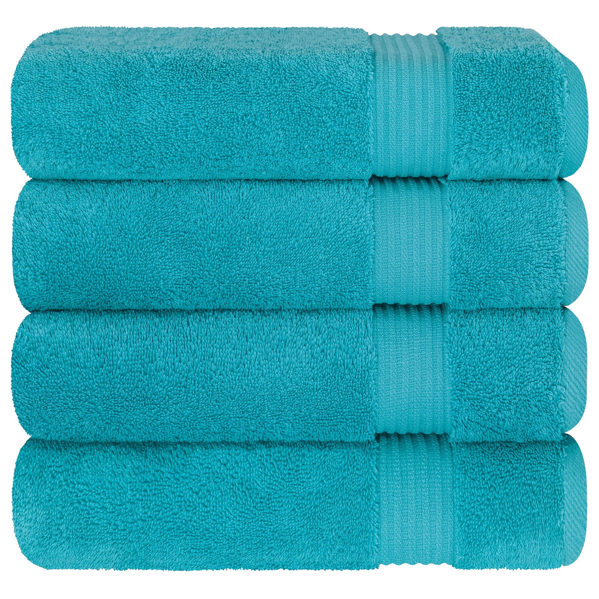 American Soft Linen Bekos 100% Cotton Turkish Towels, 4 Piece Bath Towel Set -aqua-blue-06