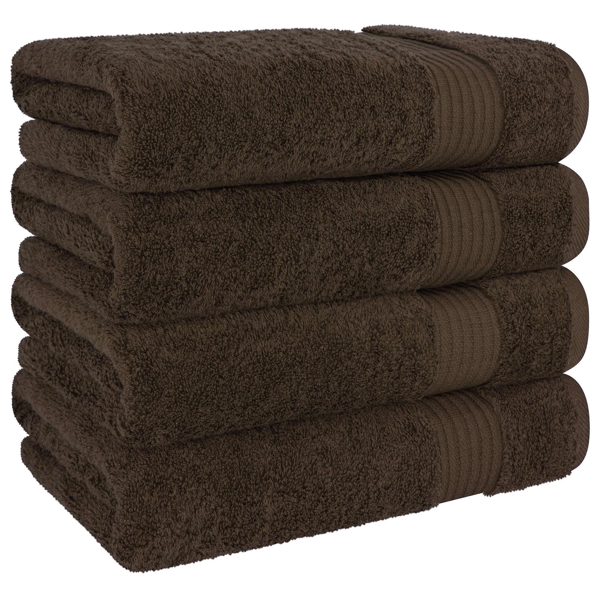 American Soft Linen Bekos 100% Cotton Turkish Towels, 4 Piece Bath Towel Set -chocolate-brown-05