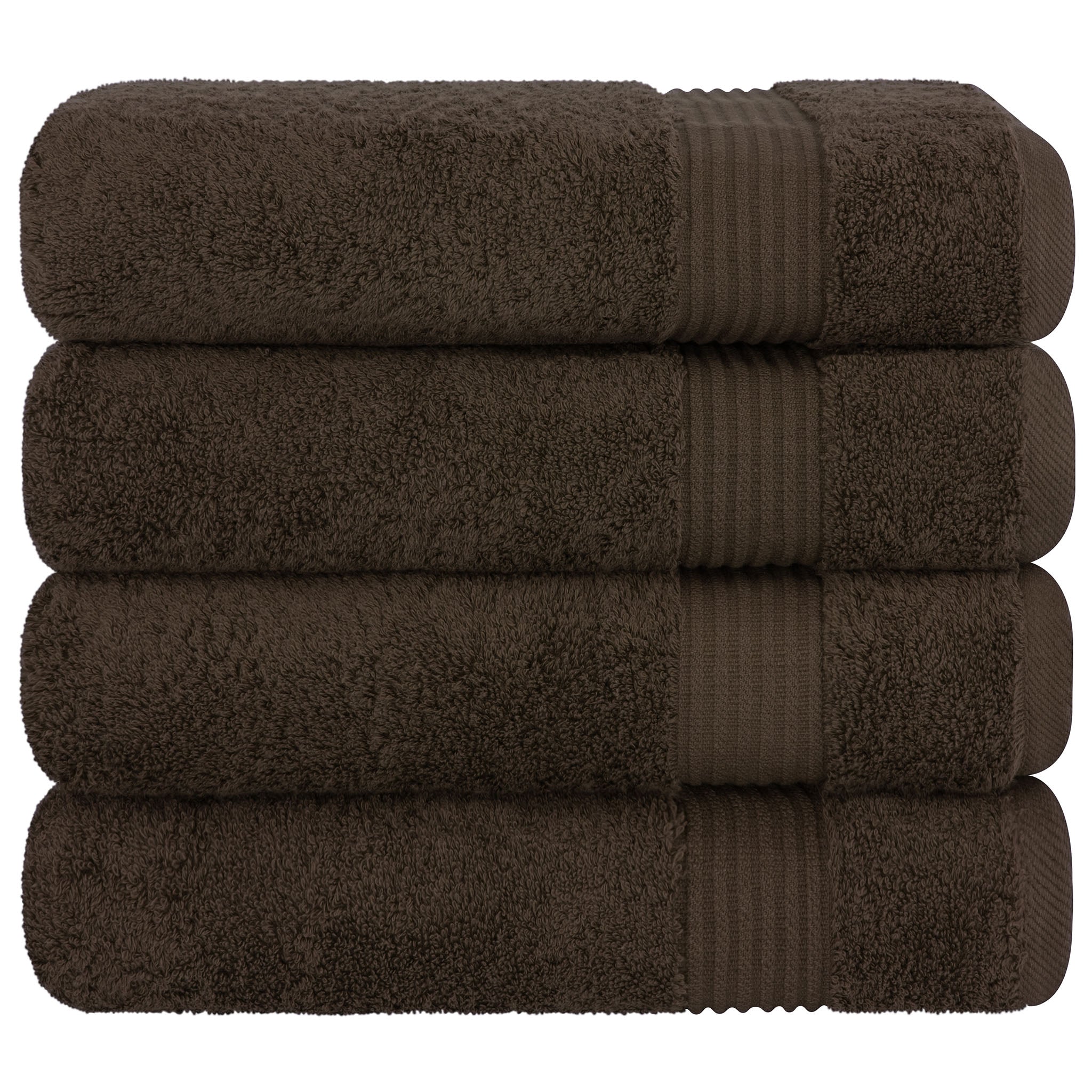 American Soft Linen Bekos 100% Cotton Turkish Towels, 4 Piece Bath Towel Set -chocolate-brown-06