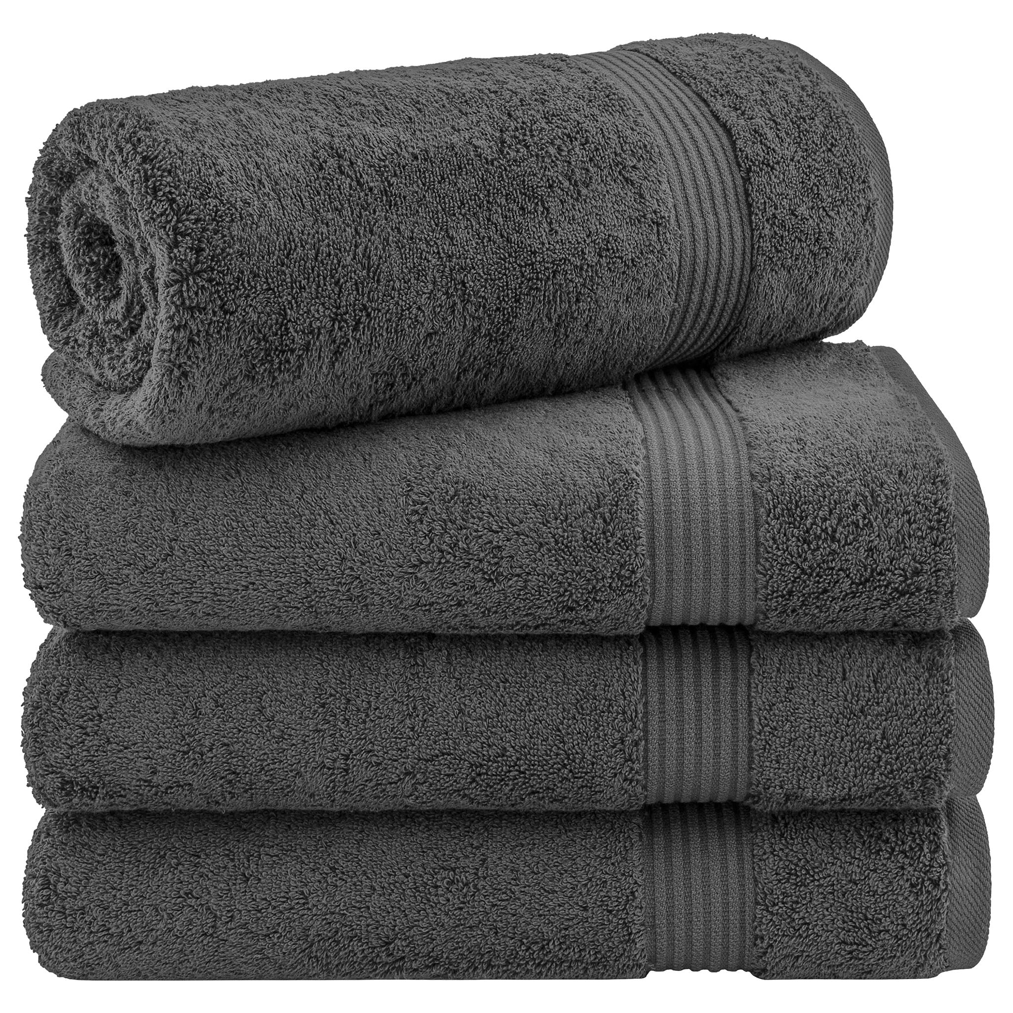 American Soft Linen Bekos 100% Cotton Turkish Towels, 4 Piece Bath Towel Set -gray-01