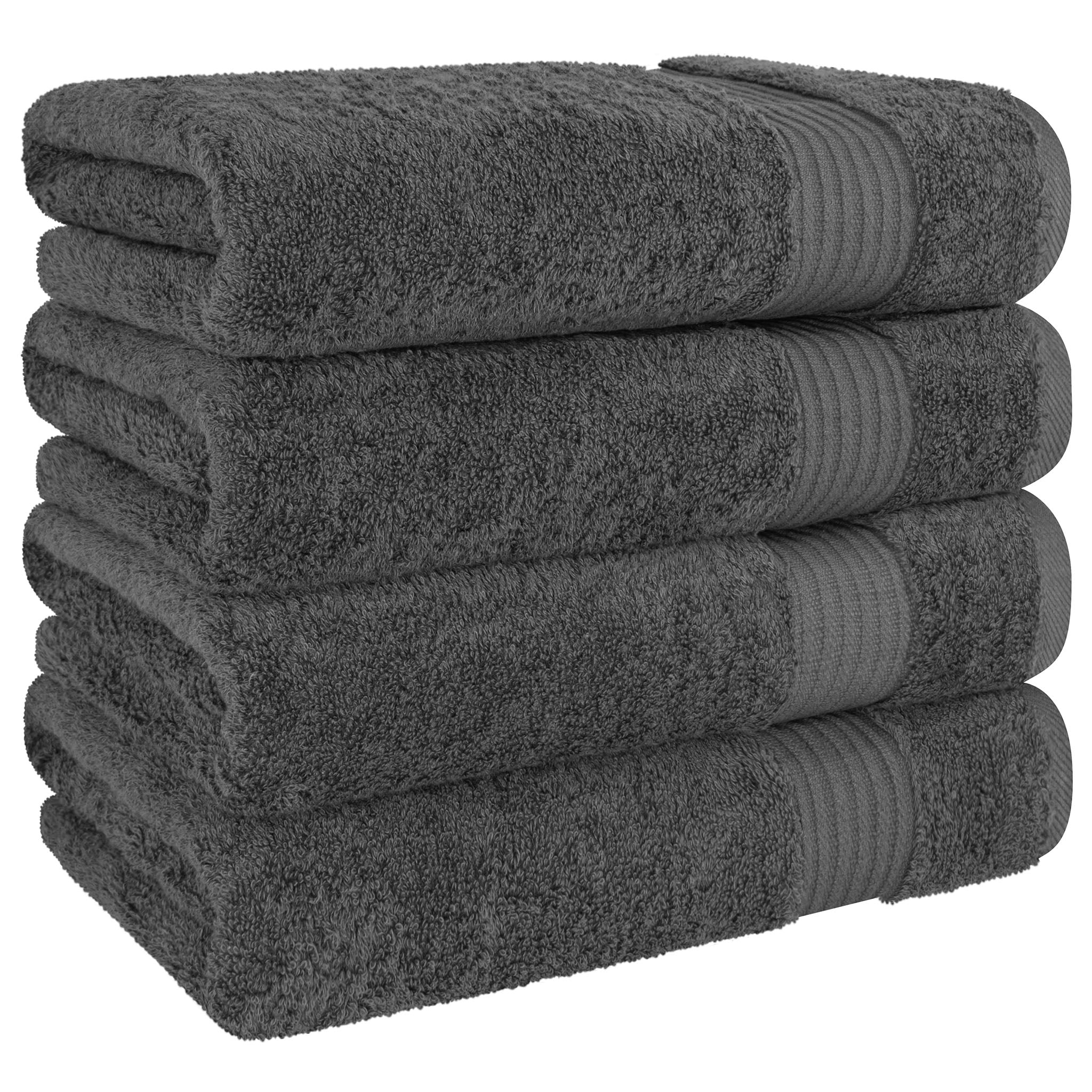 American Soft Linen Bekos 100% Cotton Turkish Towels, 4 Piece Bath Towel Set -gray-05