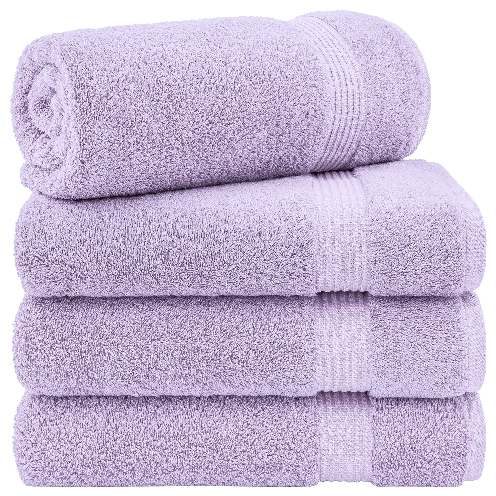 American Soft Linen Bekos 100% Cotton Turkish Towels, 4 Piece Bath Towel Set -lilac-01