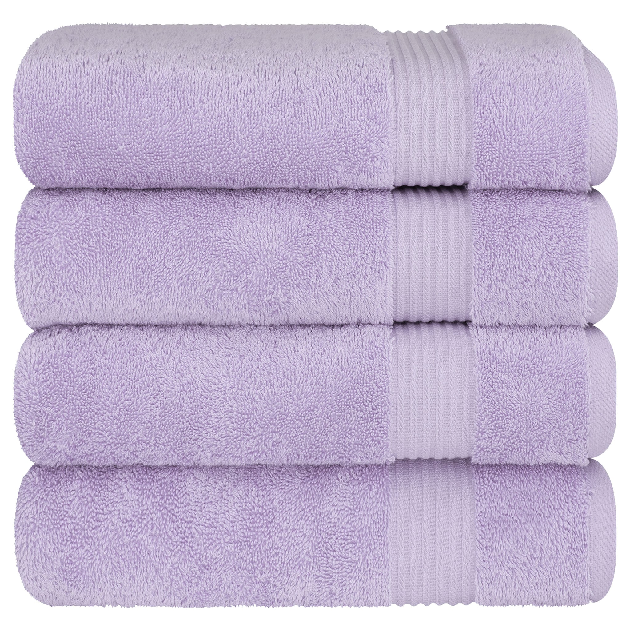 American Soft Linen Bekos 100% Cotton Turkish Towels, 4 Piece Bath Towel Set -lilac-06
