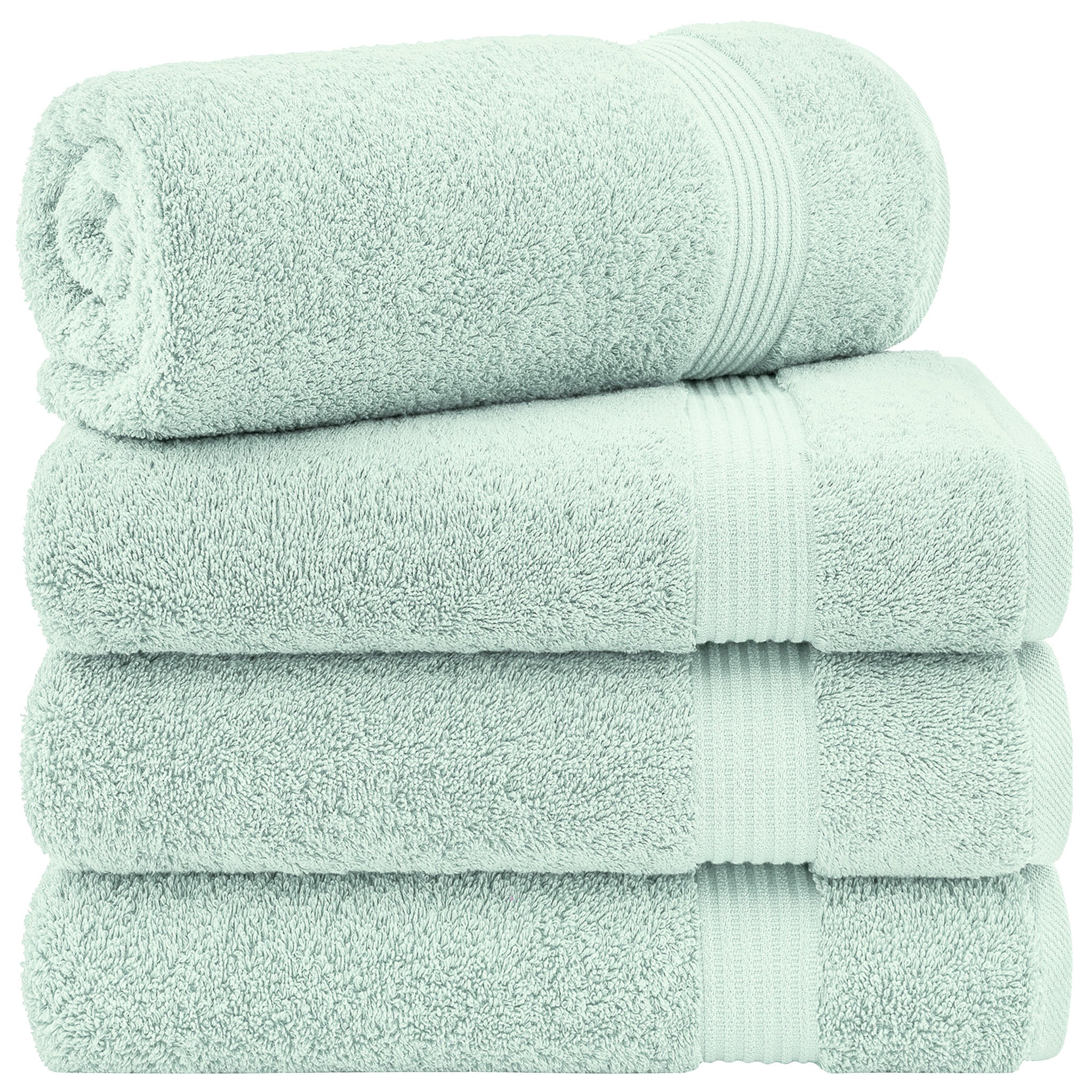 American Soft Linen Bekos 100% Cotton Turkish Towels, 4 Piece Bath Towel Set -mint-01