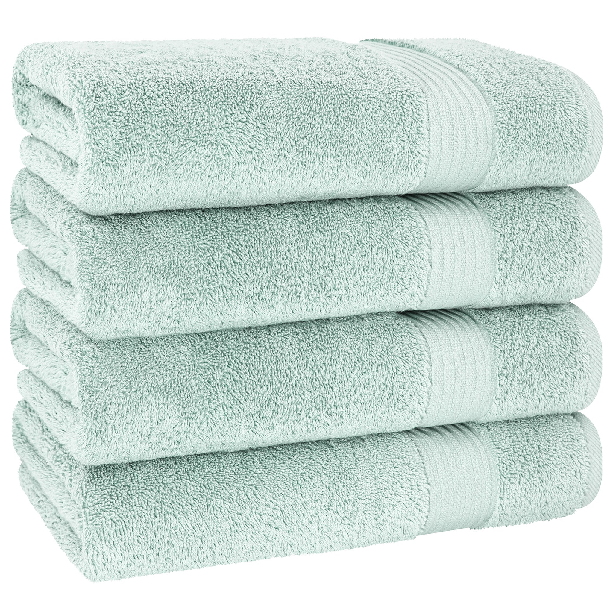 American Soft Linen Bekos 100% Cotton Turkish Towels, 4 Piece Bath Towel Set -mint-05