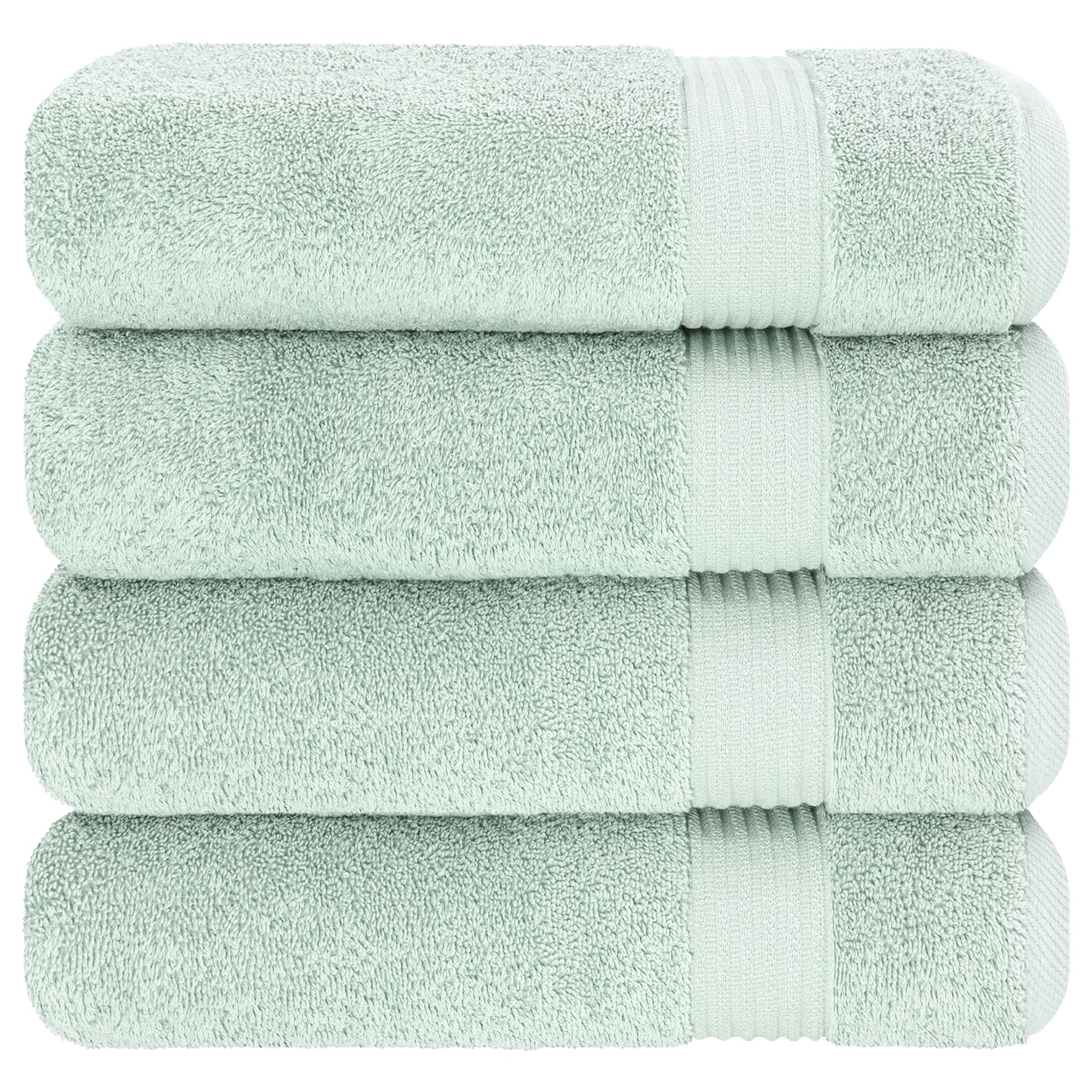 American Soft Linen Bekos 100% Cotton Turkish Towels, 4 Piece Bath Towel Set -mint-06