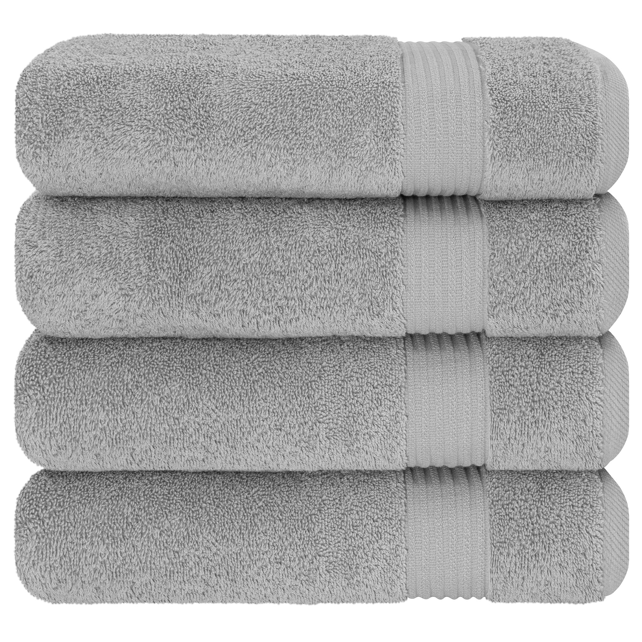 American Soft Linen Bekos 100% Cotton Turkish Towels, 4 Piece Bath Towel Set -rockridge-gray-06