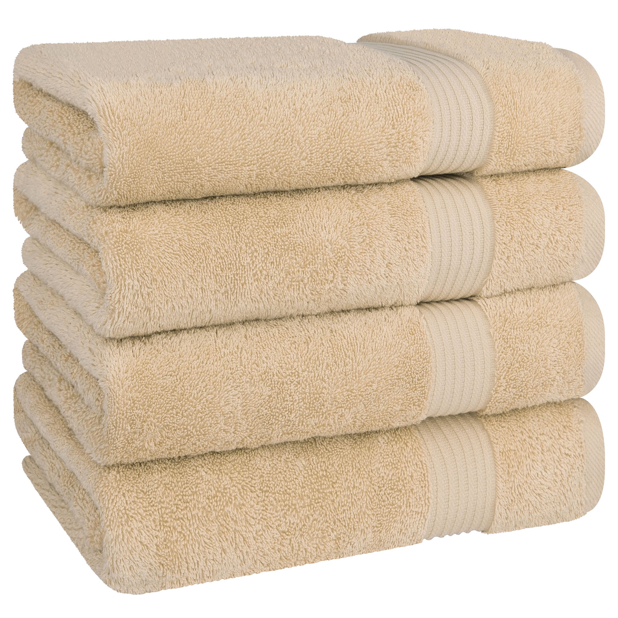 American Soft Linen Bekos 100% Cotton Turkish Towels, 4 Piece Bath Towel Set -sand-taupe-05