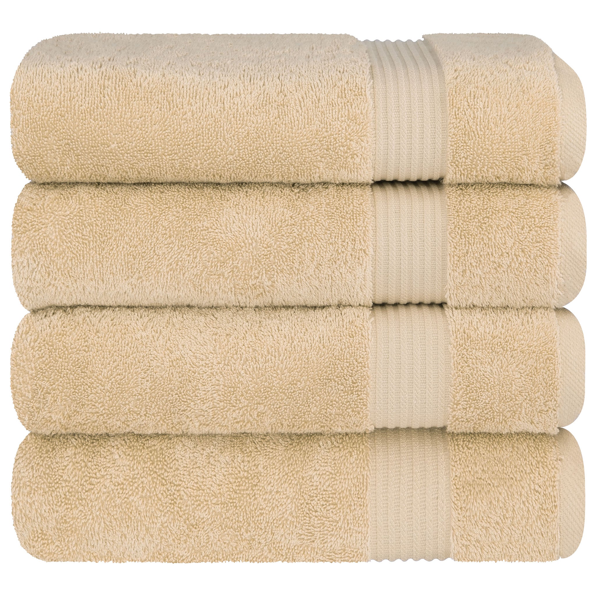 American Soft Linen Bekos 100% Cotton Turkish Towels, 4 Piece Bath Towel Set -sand-taupe-06
