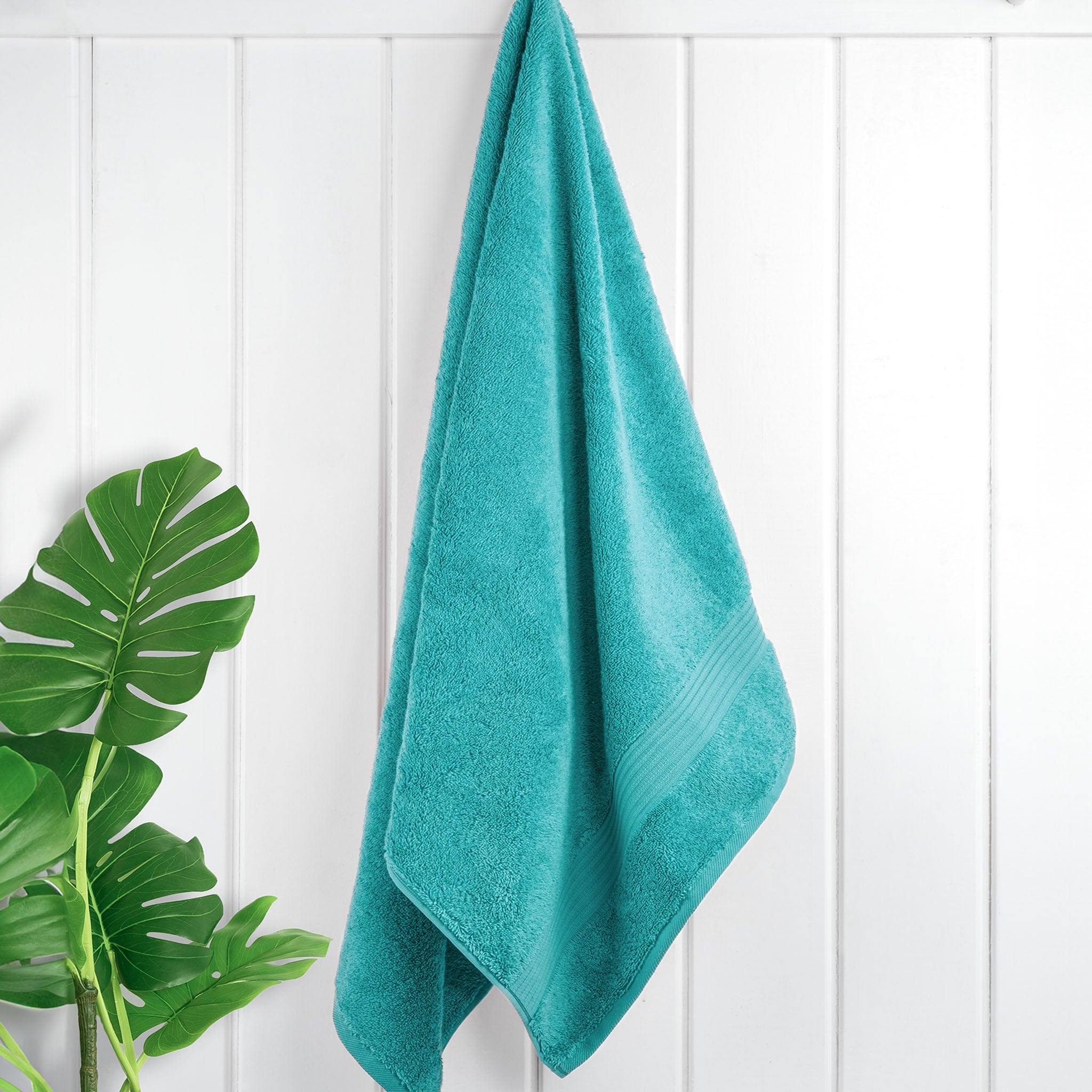 American Soft Linen Bekos 100% Cotton Turkish Towels, 4 Piece Bath Towel Set -turquoise-blue-02