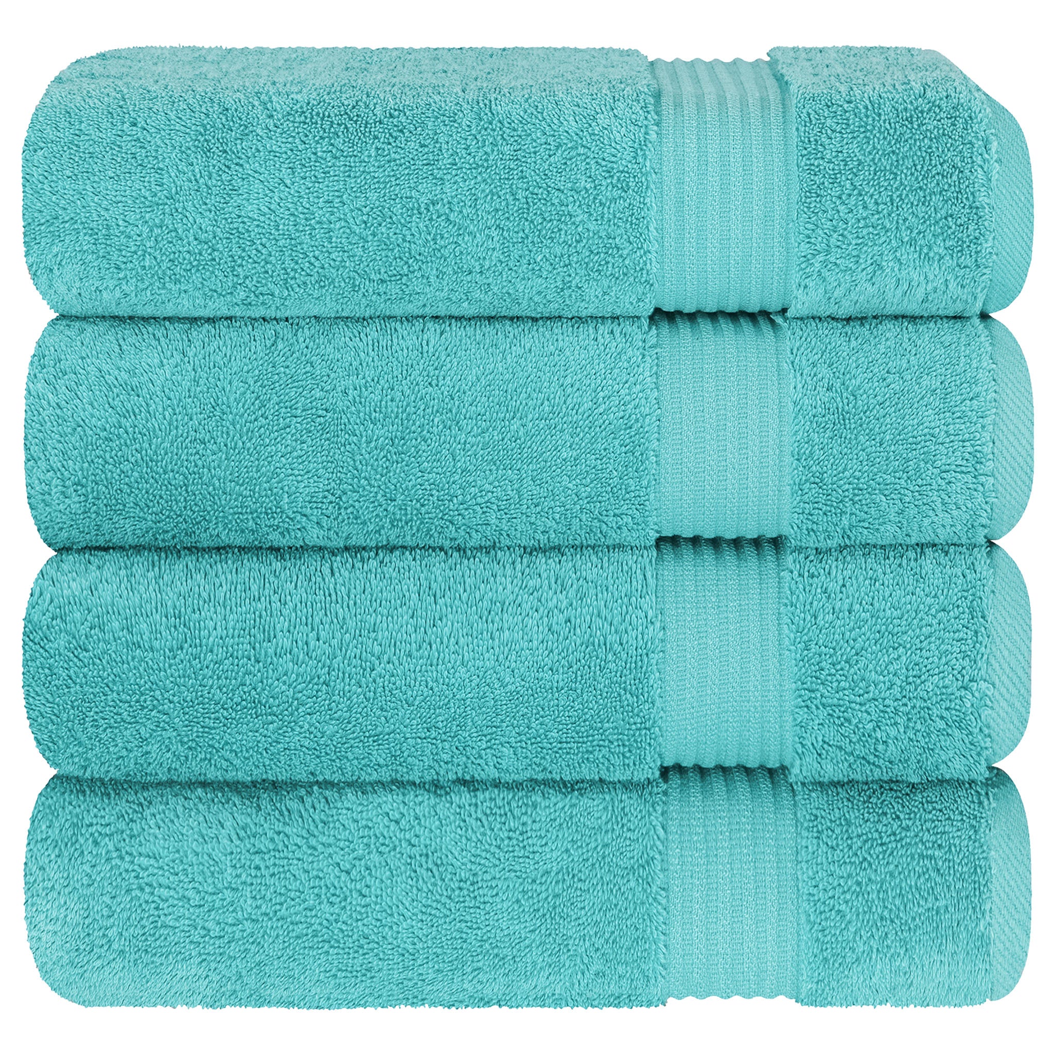 American Soft Linen Bekos 100% Cotton Turkish Towels, 4 Piece Bath Towel Set -turquoise-blue-06