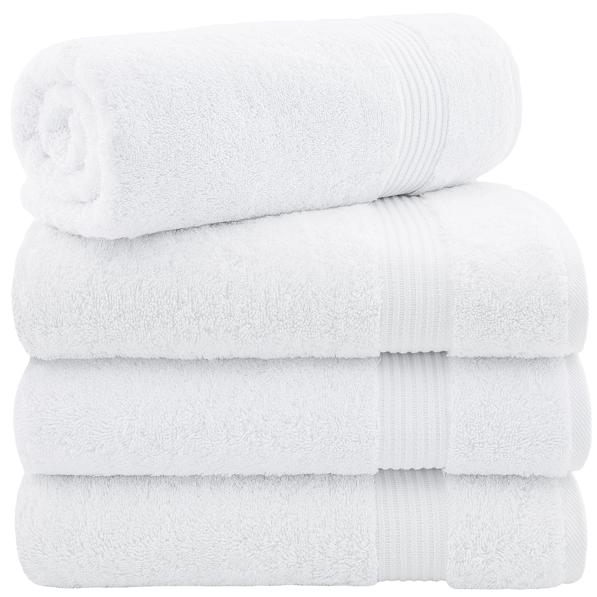 American Soft Linen Bekos 100% Cotton Turkish Towels, 4 Piece Bath Towel Set -turquoise-white-01