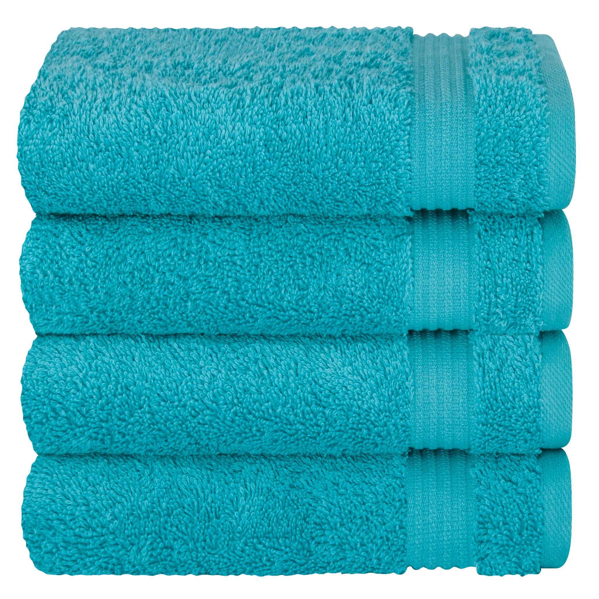 American Soft Linen Bekos 100% Cotton Turkish Towels, 4 Piece Hand Towel Set -aqua-blue-05