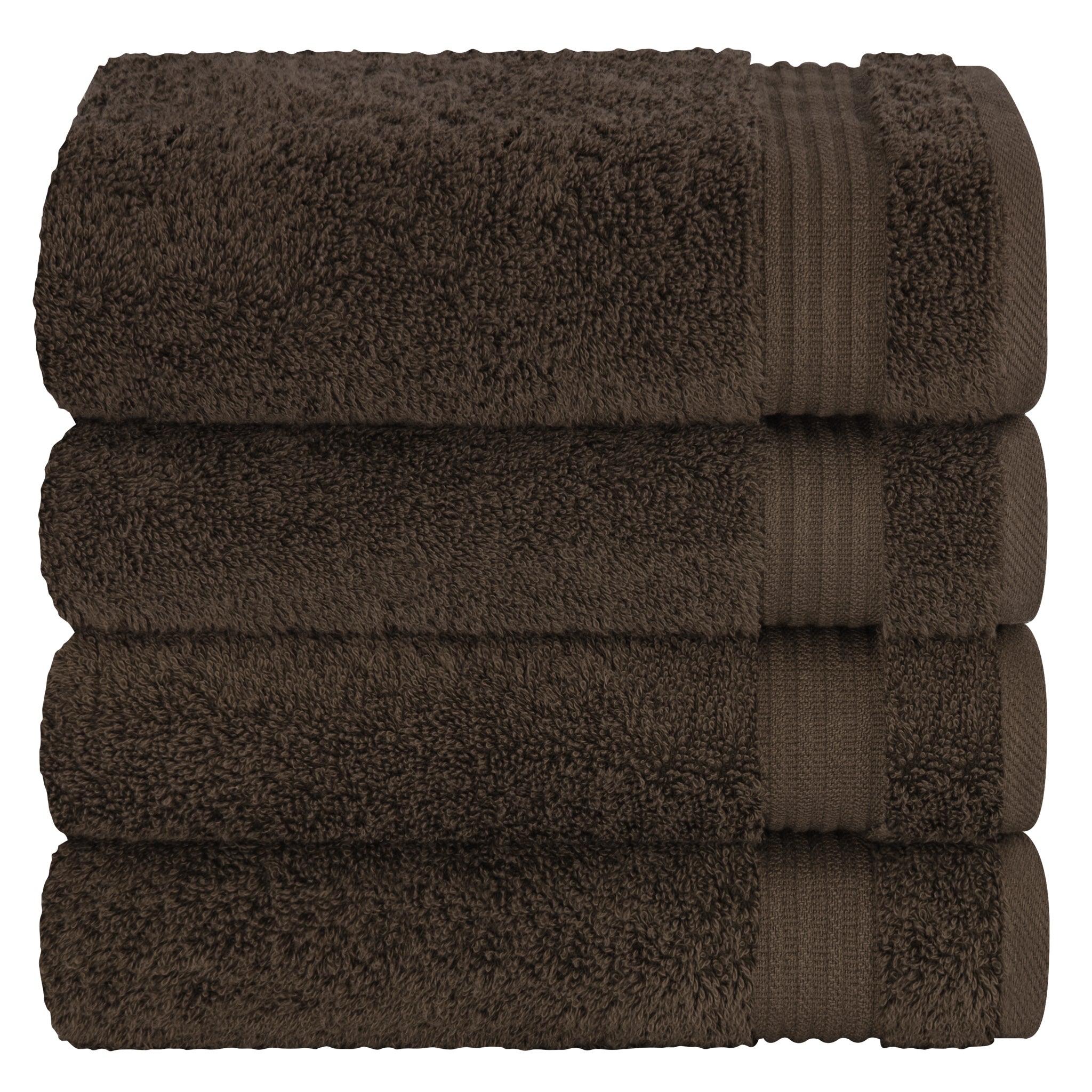 American Soft Linen Bekos 100% Cotton Turkish Towels, 4 Piece Hand Towel Set -brown-05
