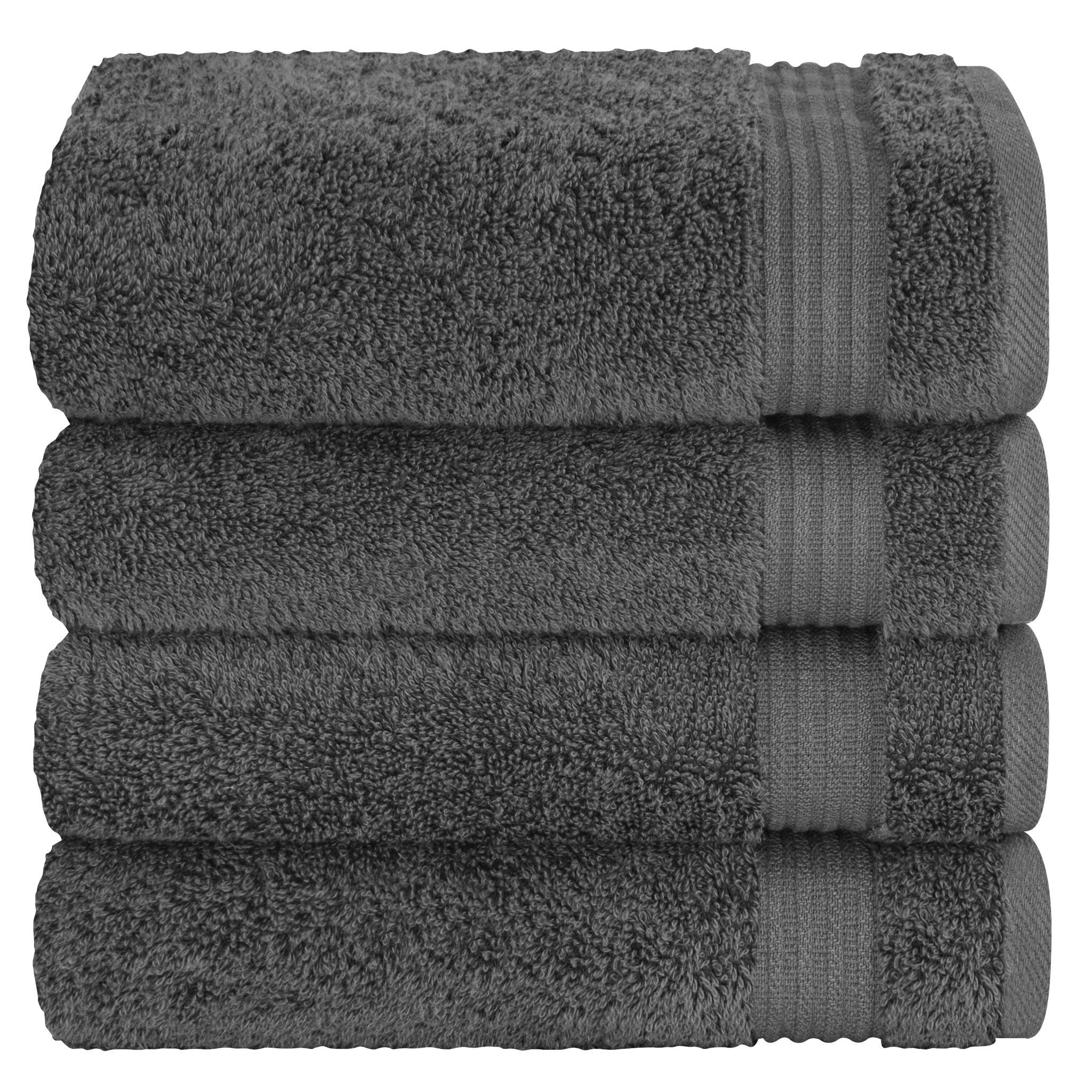 American Soft Linen Bekos 100% Cotton Turkish Towels, 4 Piece Hand Towel Set -gray-05
