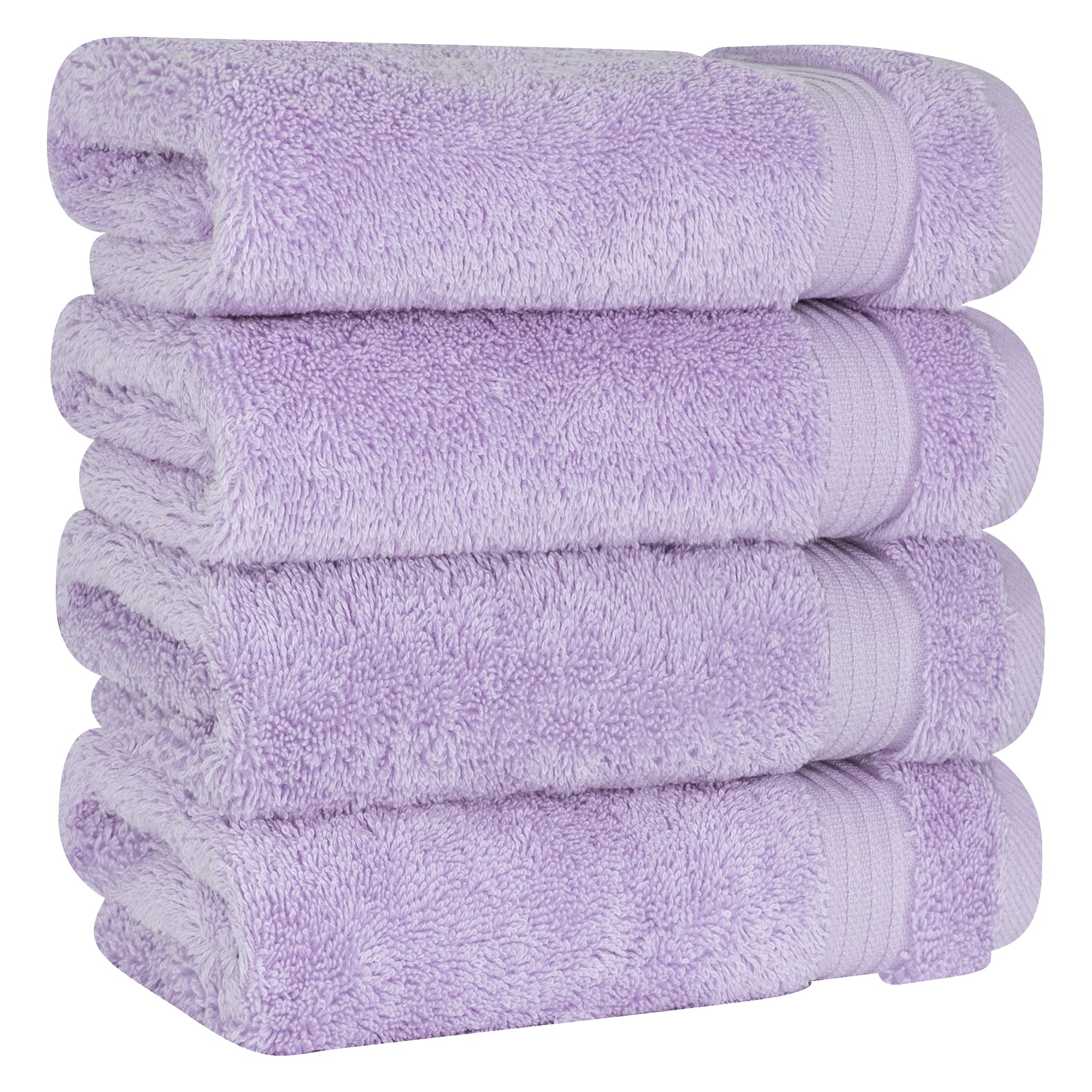American Soft Linen Bekos 100% Cotton Turkish Towels, 4 Piece Hand Towel Set -lilac-01