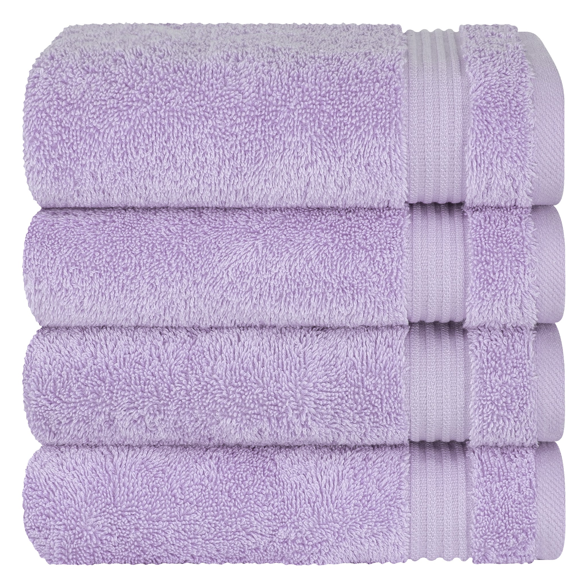 American Soft Linen Bekos 100% Cotton Turkish Towels, 4 Piece Hand Towel Set -lilac-05