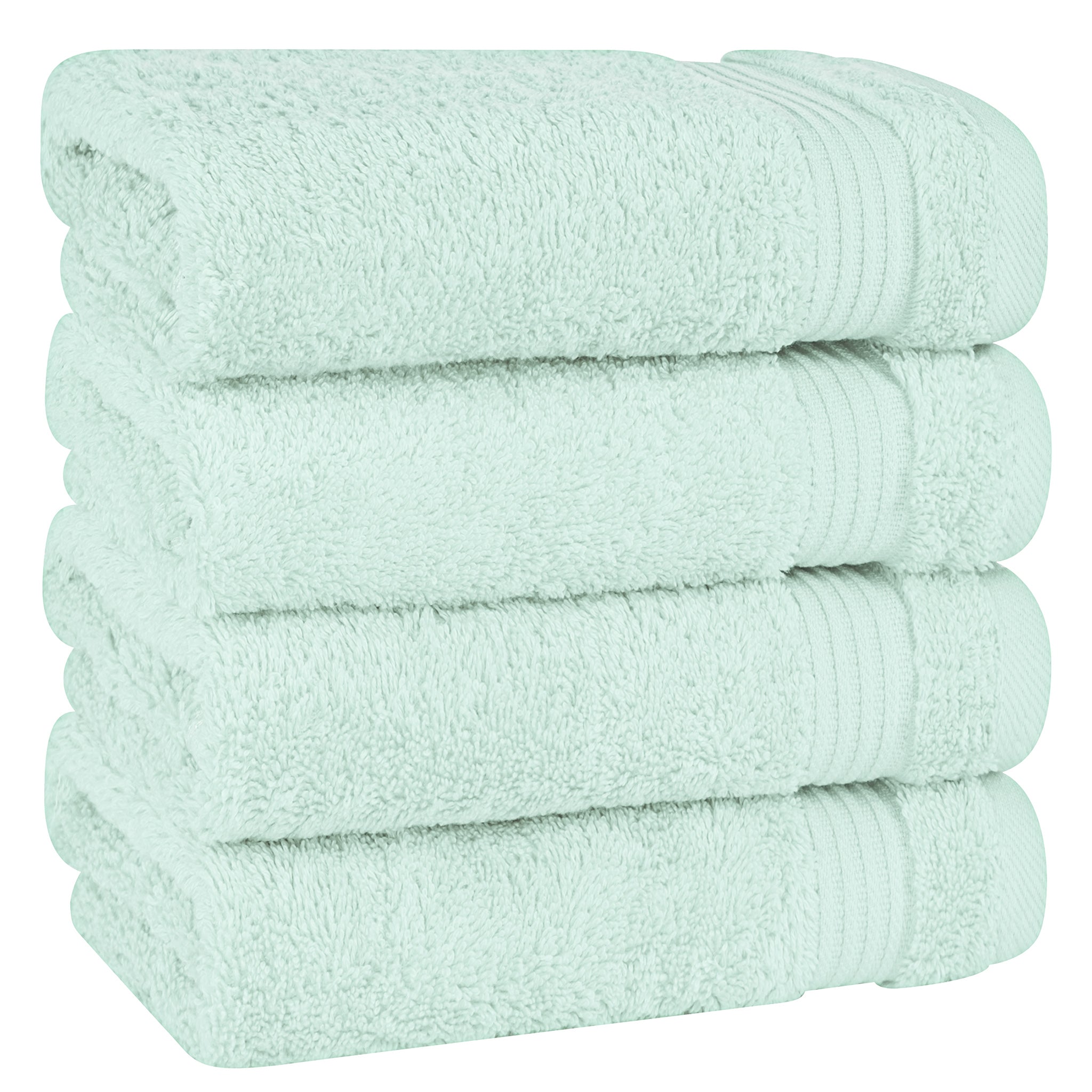 American Soft Linen Bekos 100% Cotton Turkish Towels, 4 Piece Hand Towel Set -mint-01