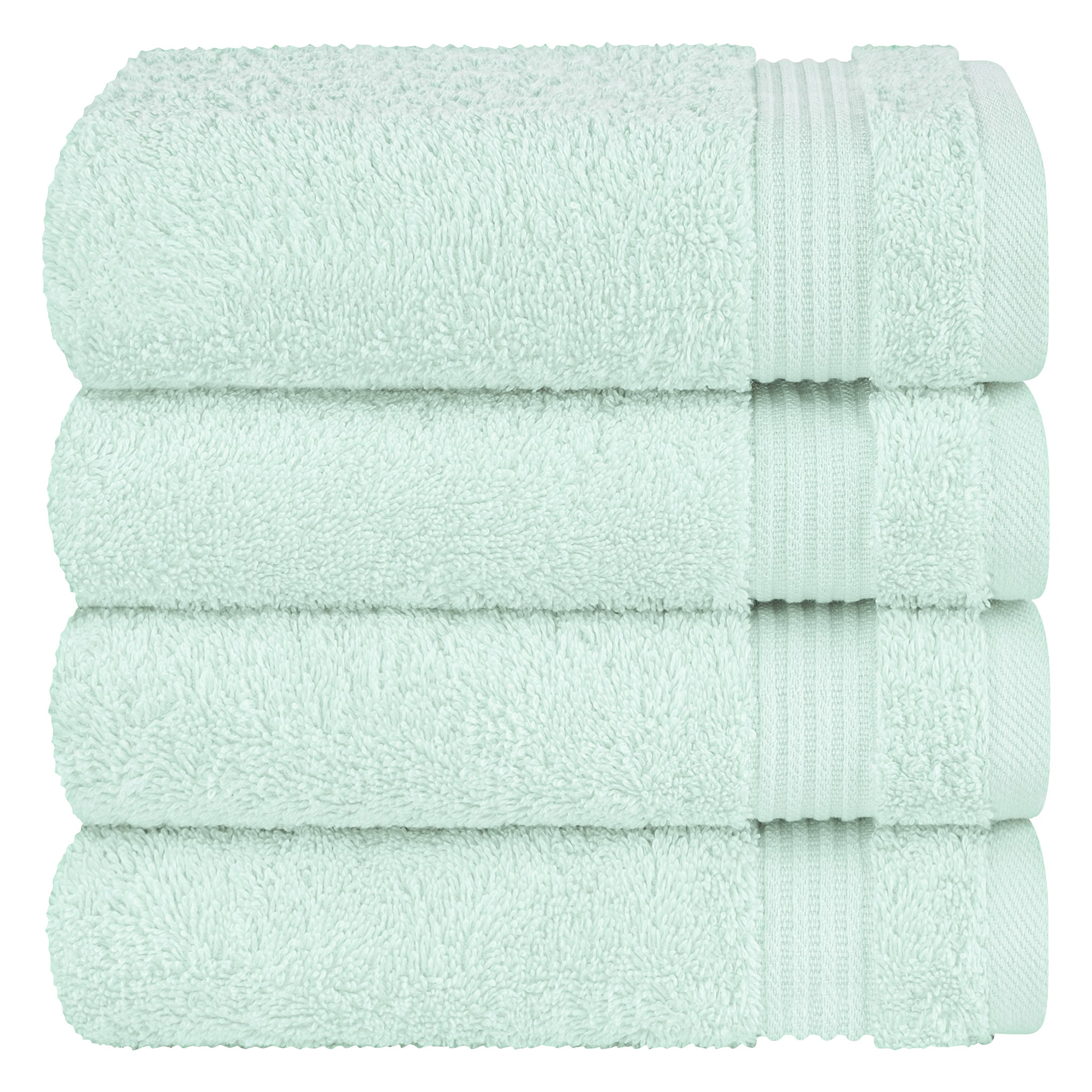 American Soft Linen Bekos 100% Cotton Turkish Towels, 4 Piece Hand Towel Set -mint-05