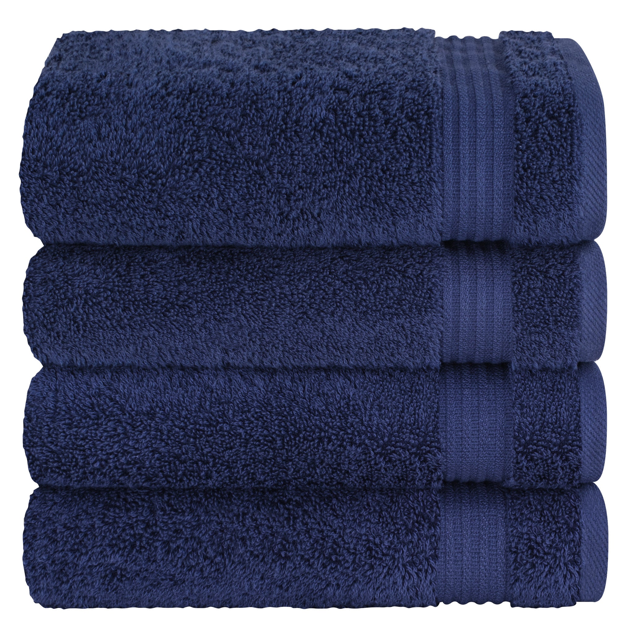 American Soft Linen Bekos 100% Cotton Turkish Towels, 4 Piece Hand Towel Set -navy-blue-05