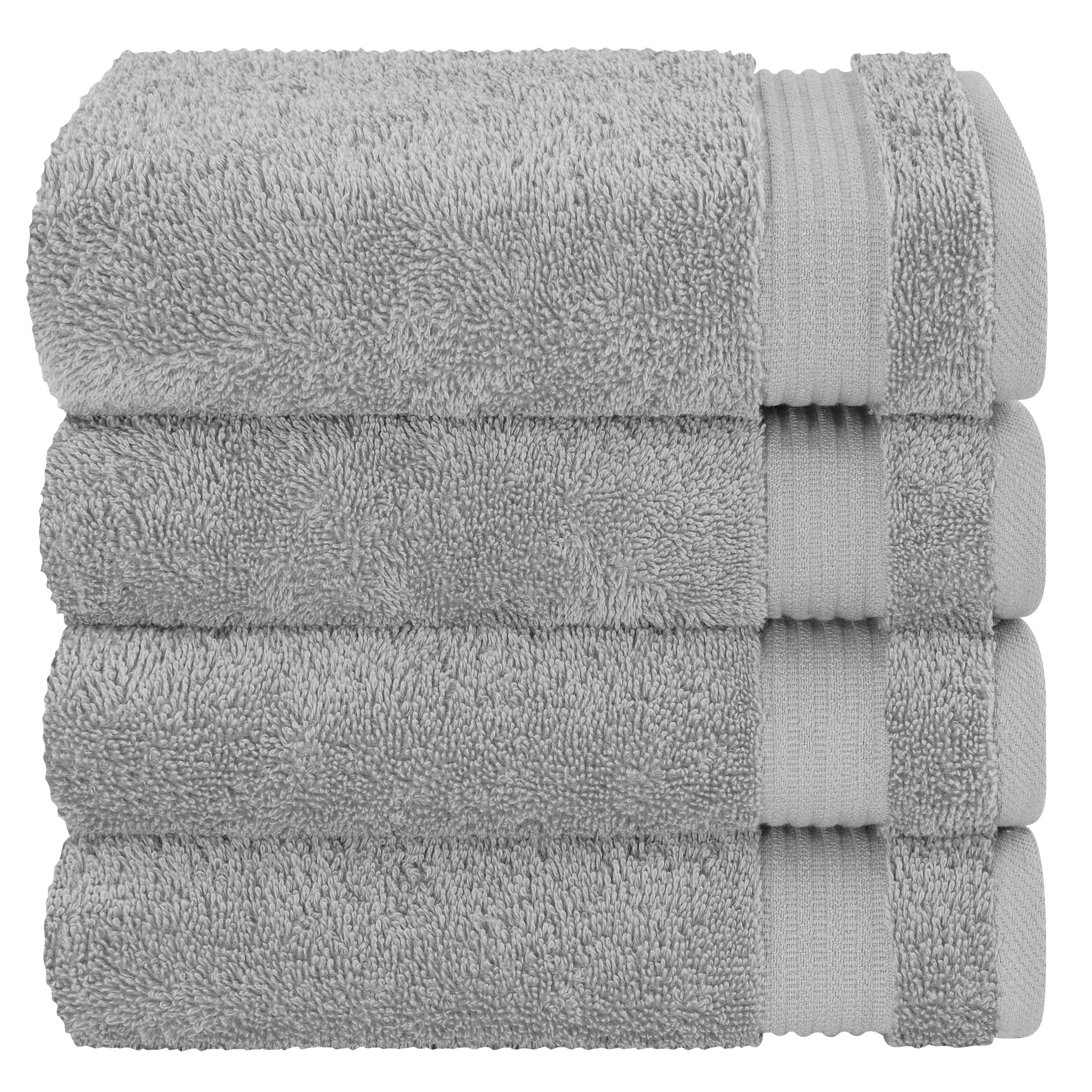 American Soft Linen Bekos 100% Cotton Turkish Towels, 4 Piece Hand Towel Set -rockridge-gray-05