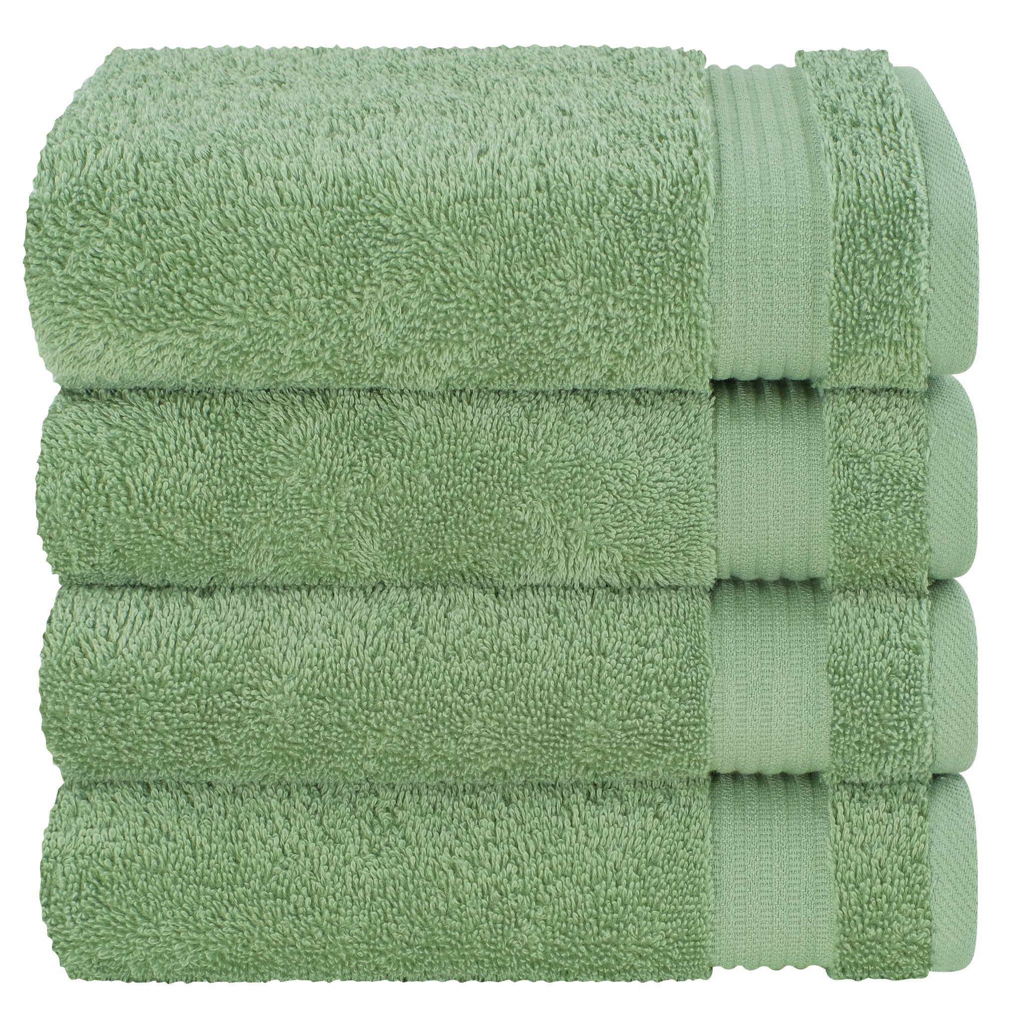 American Soft Linen Bekos 100% Cotton Turkish Towels, 4 Piece Hand Towel Set -sage-green-05