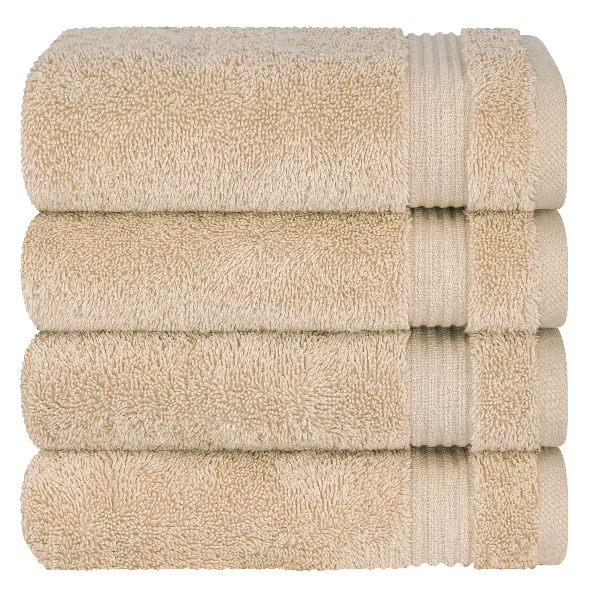American Soft Linen Bekos 100% Cotton Turkish Towels, 4 Piece Hand Towel Set -sand-taupe-05