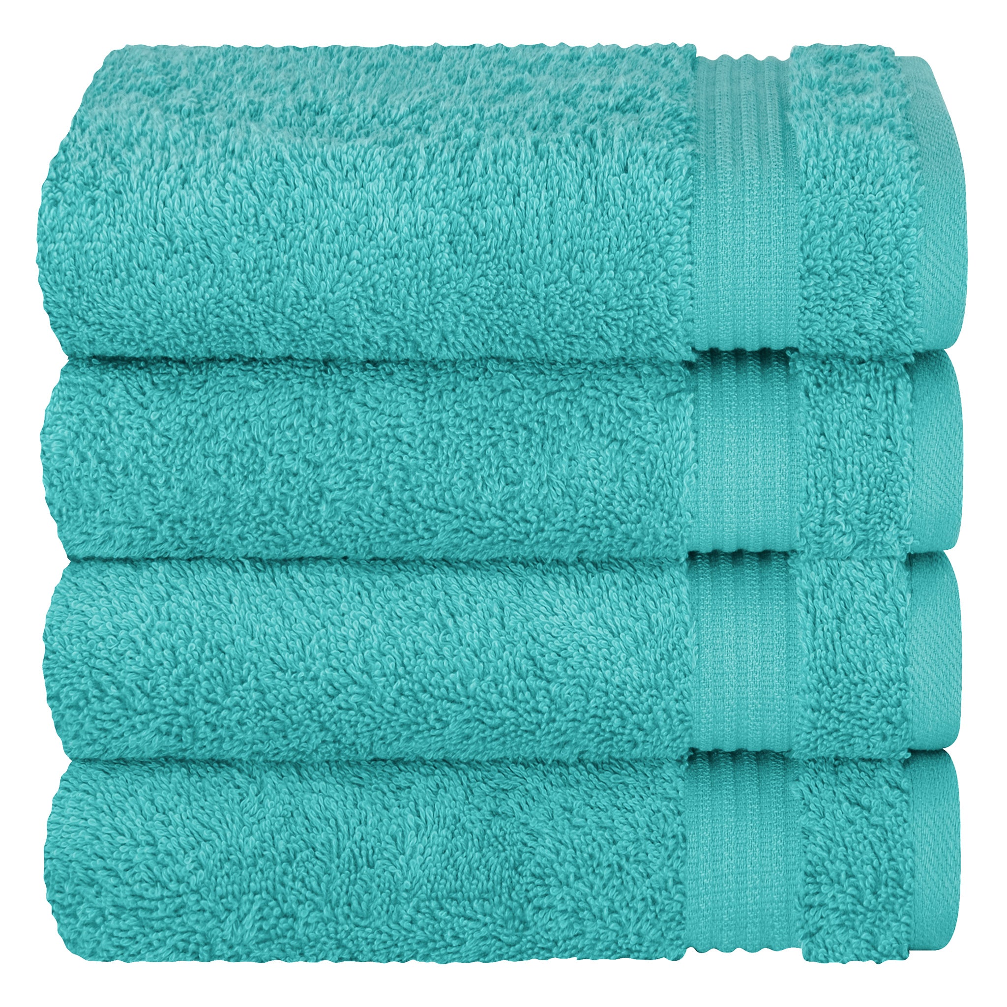 American Soft Linen Bekos 100% Cotton Turkish Towels, 4 Piece Hand Towel Set -turquoise-blue-05