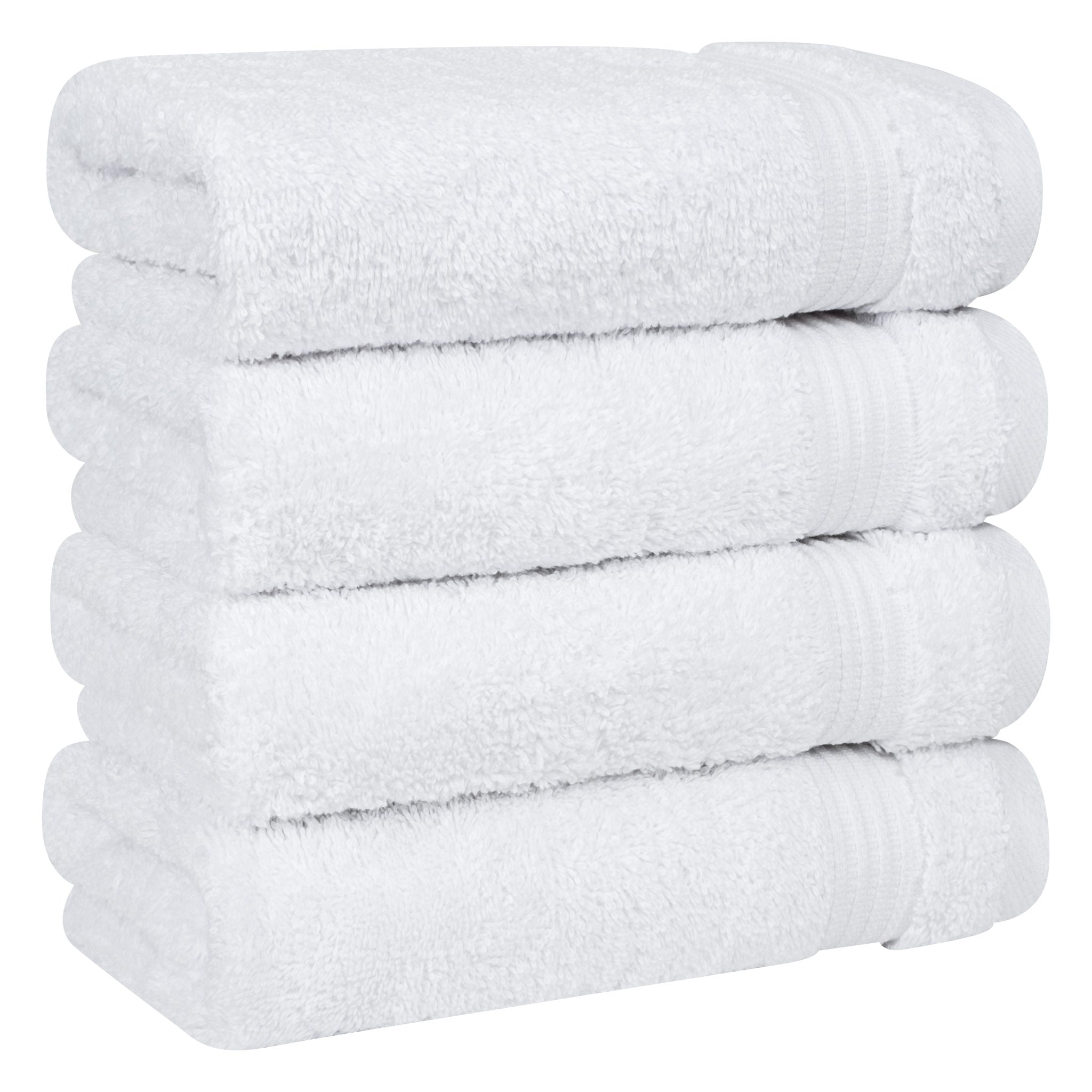 American Soft Linen Bekos 100% Cotton Turkish Towels, 4 Piece Hand Towel Set -white-01