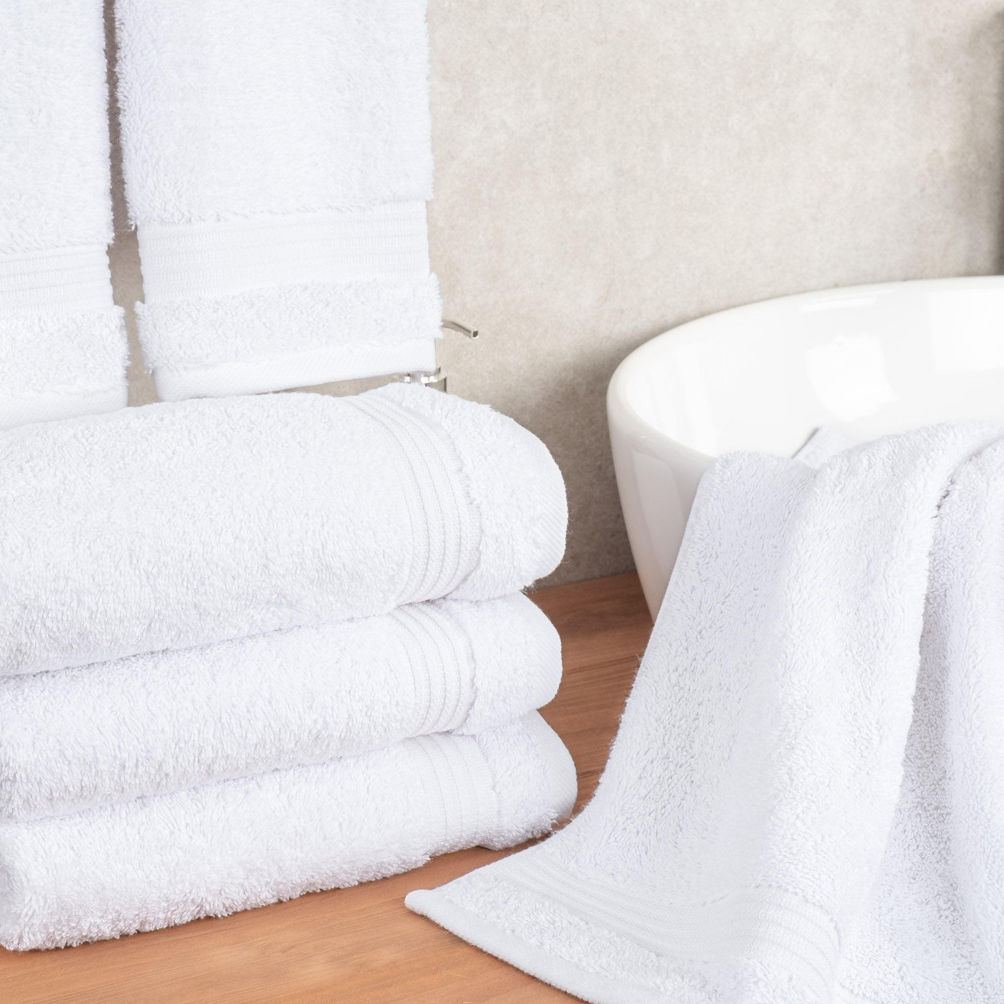 American Soft Linen Bekos 100% Cotton Turkish Towels, 4 Piece Hand Towel Set -white-02