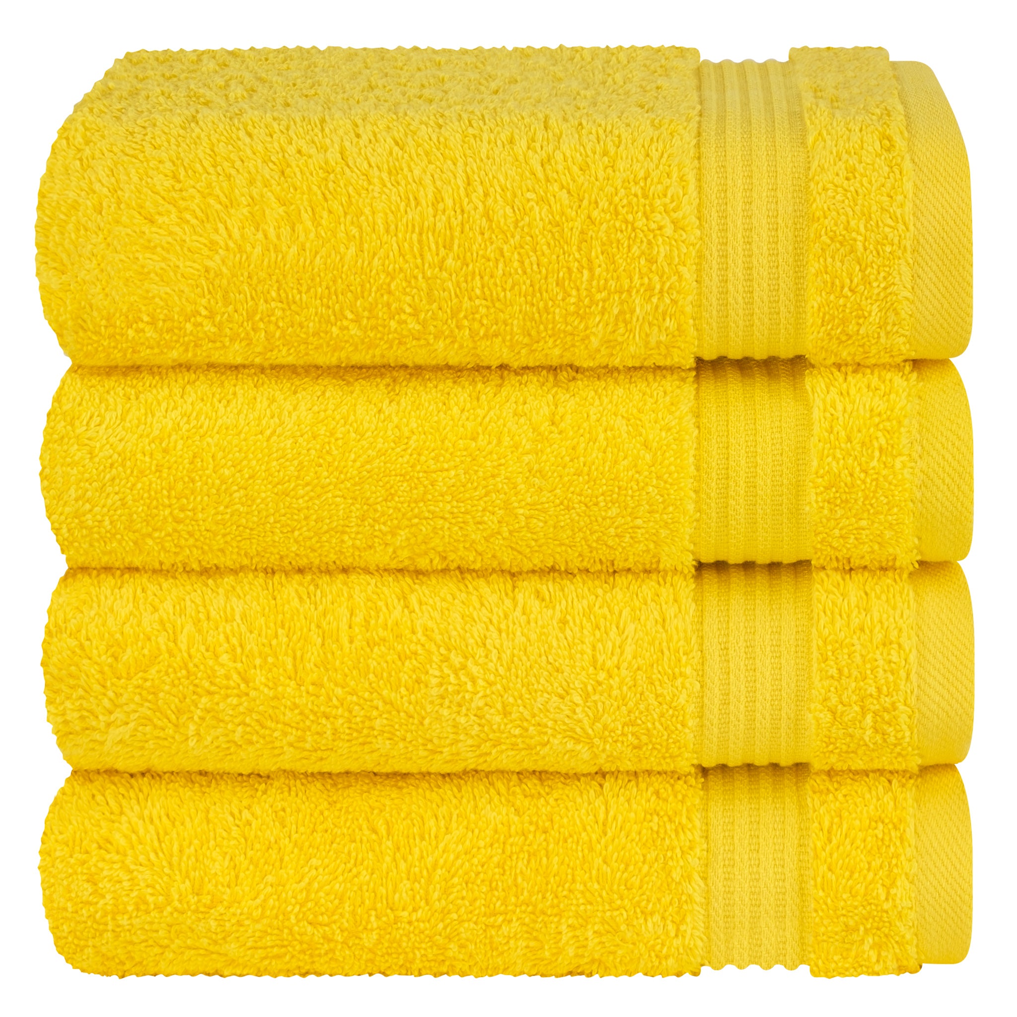 American Soft Linen Bekos 100% Cotton Turkish Towels, 4 Piece Hand Towel Set -yellow-05