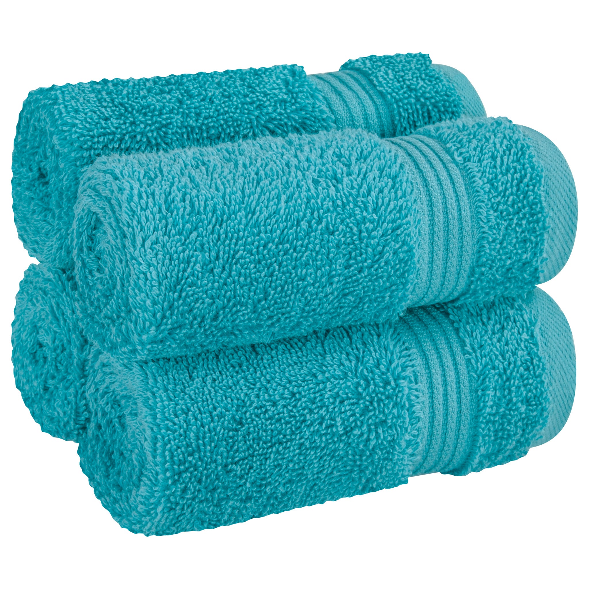 American Soft Linen Bekos 100% Cotton Turkish Towels, 4 Piece Washcloth Towel Set -aqua-blue-01