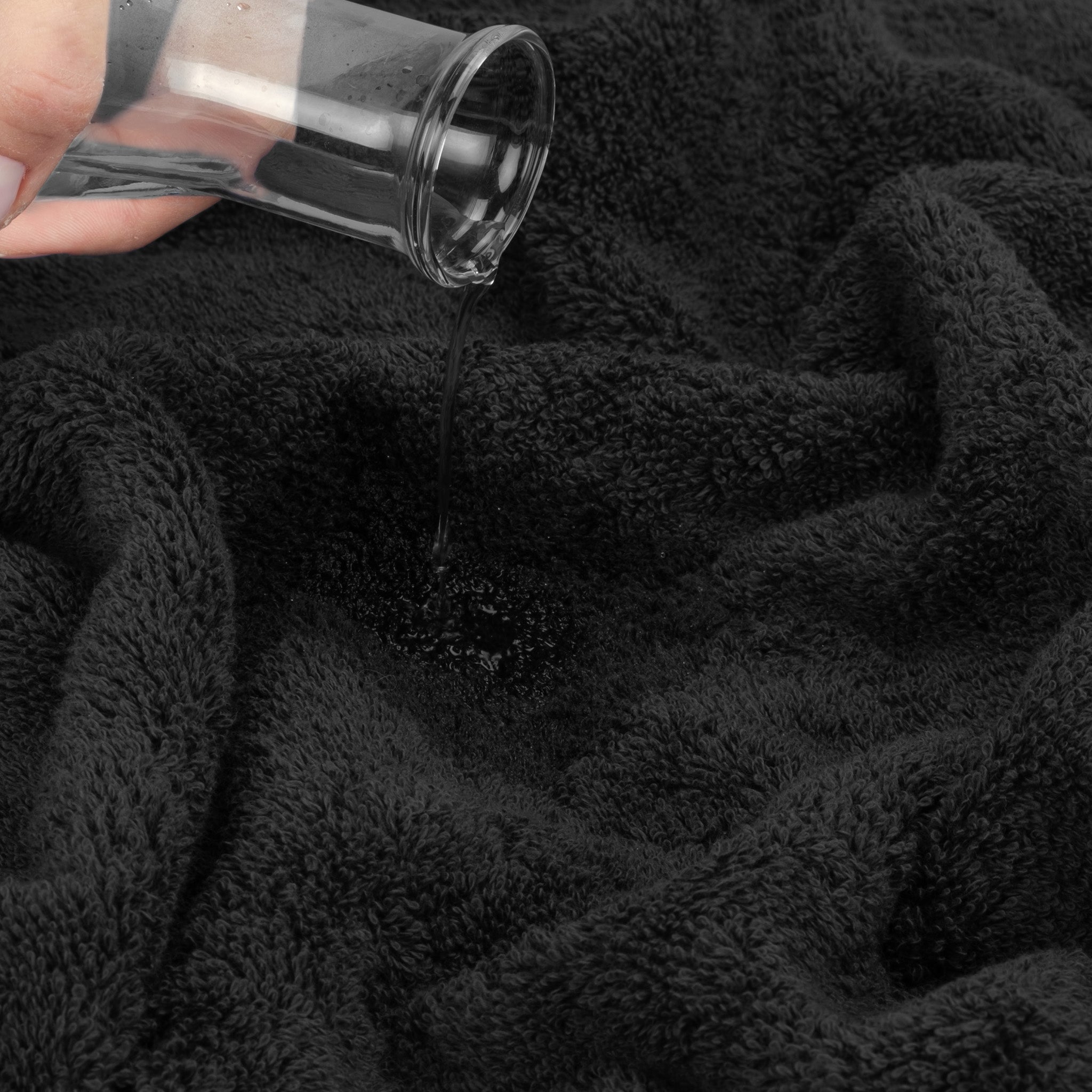 American Soft Linen Bekos 100% Cotton Turkish Towels, 4 Piece Washcloth Towel Set -black-06