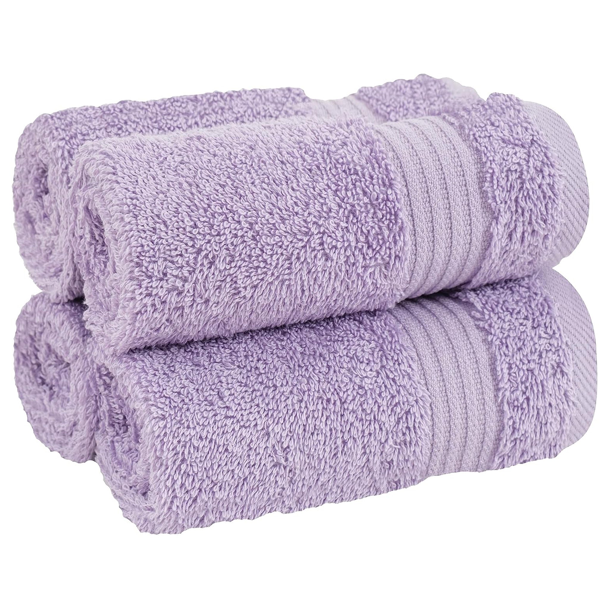 American Soft Linen Bekos 100% Cotton Turkish Towels, 4 Piece Washcloth Towel Set -lilac-01