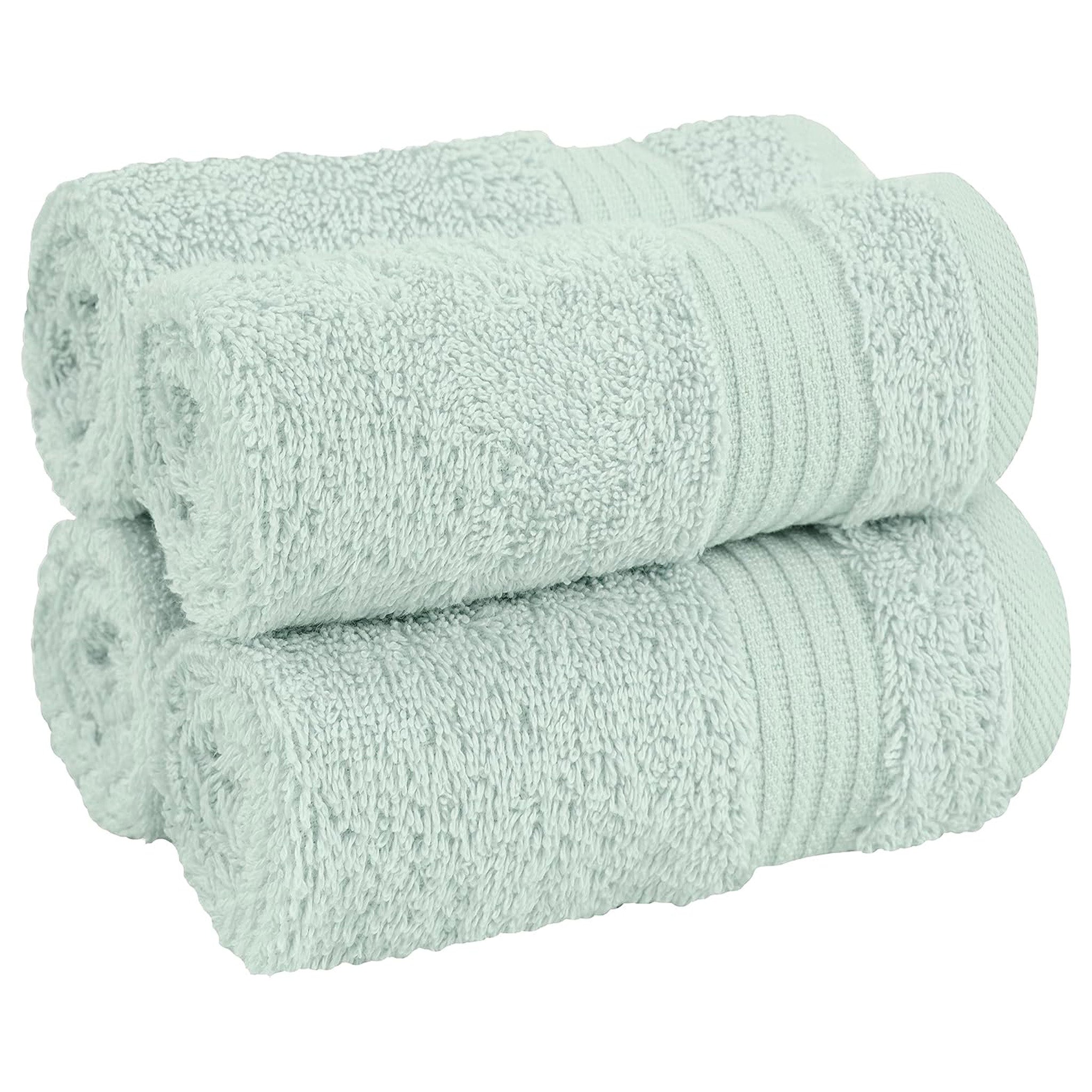 American Soft Linen Bekos 100% Cotton Turkish Towels, 4 Piece Washcloth Towel Set -mint-01