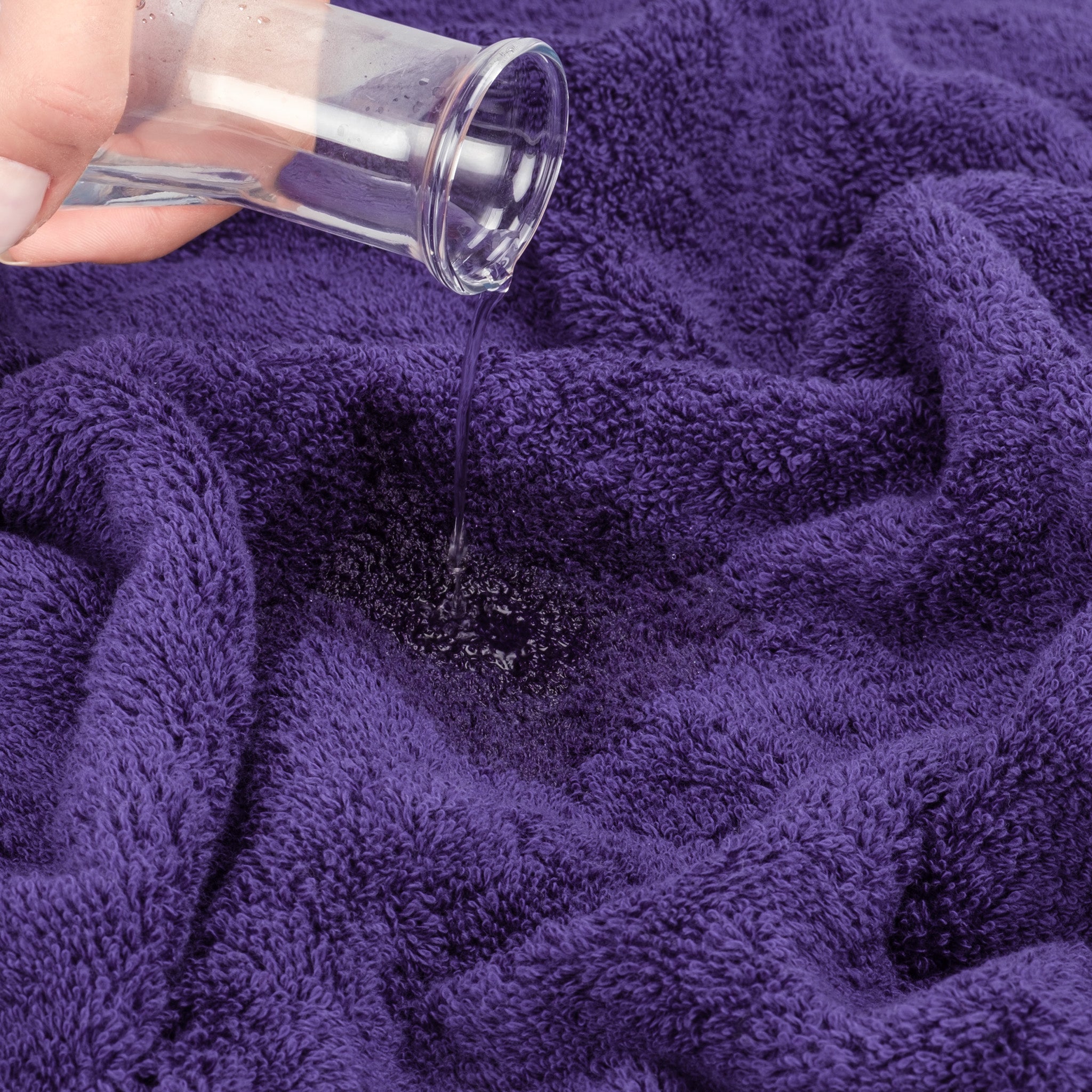 American Soft Linen Bekos 100% Cotton Turkish Towels, 4 Piece Washcloth Towel Set -purple-06