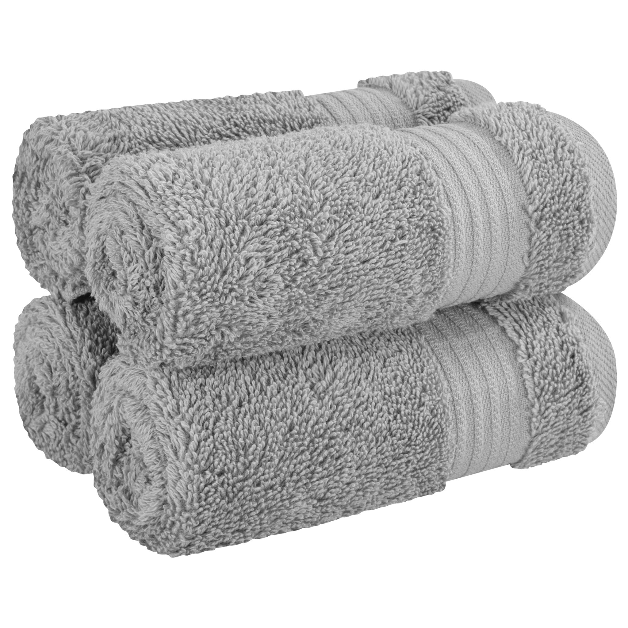American Soft Linen Bekos 100% Cotton Turkish Towels, 4 Piece Washcloth Towel Set -rockridge-gray-01
