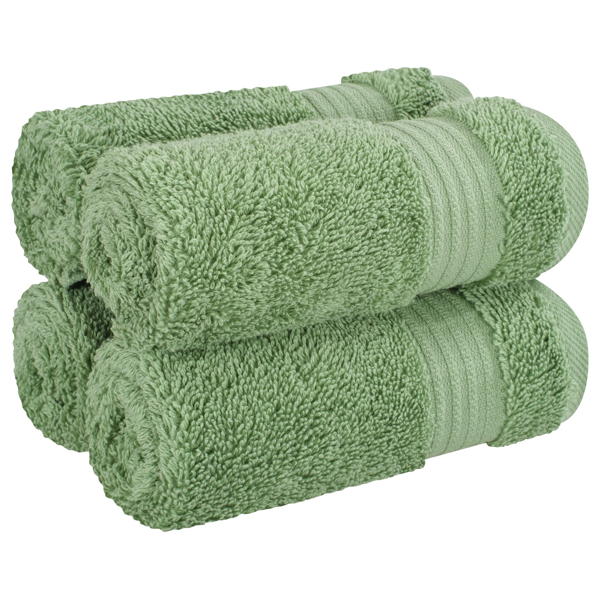 American Soft Linen Bekos 100% Cotton Turkish Towels, 4 Piece Washcloth Towel Set -sage-green-01